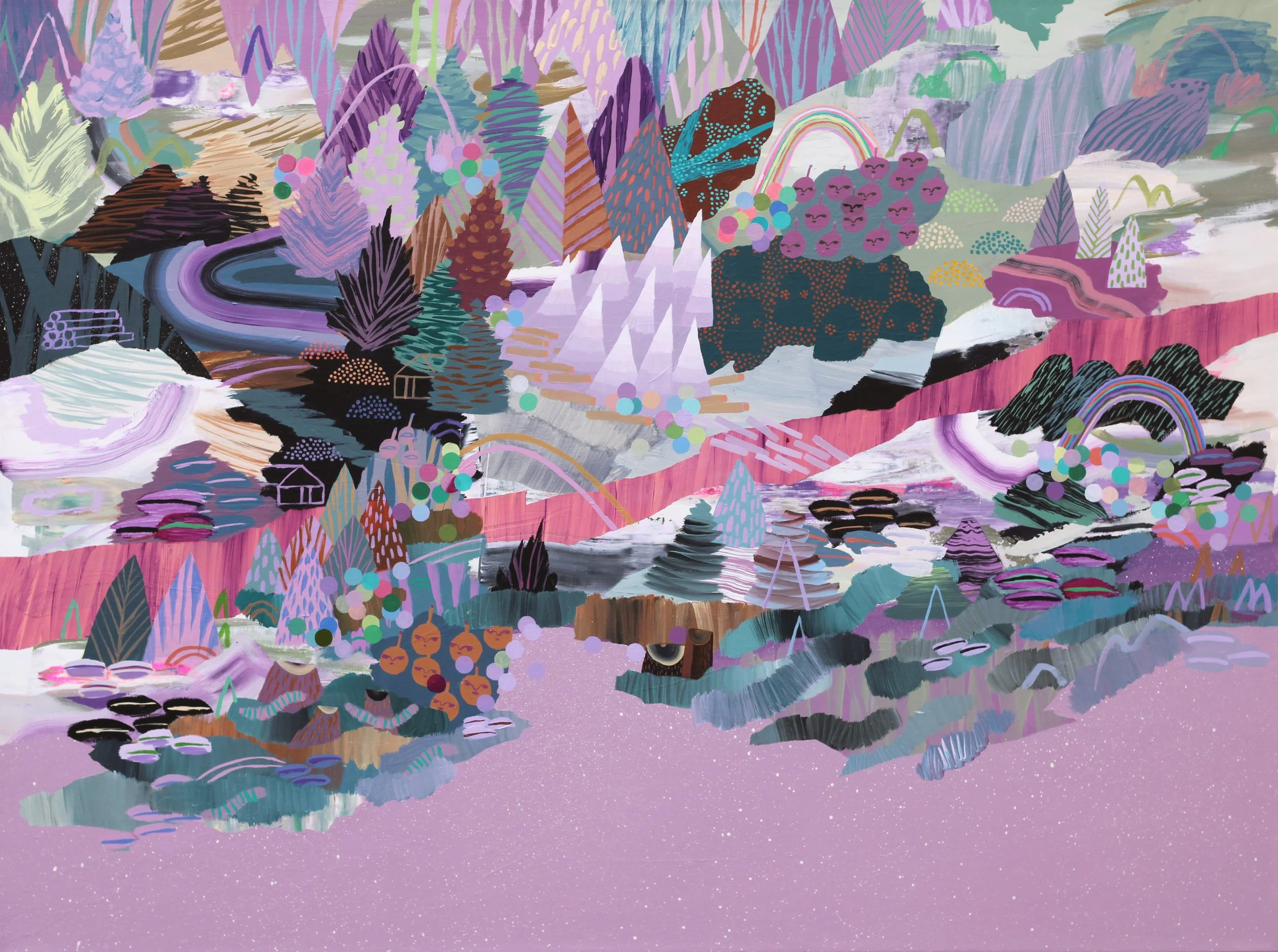  Trapline 36 × 48 Acrylic on Canvas SOLD   