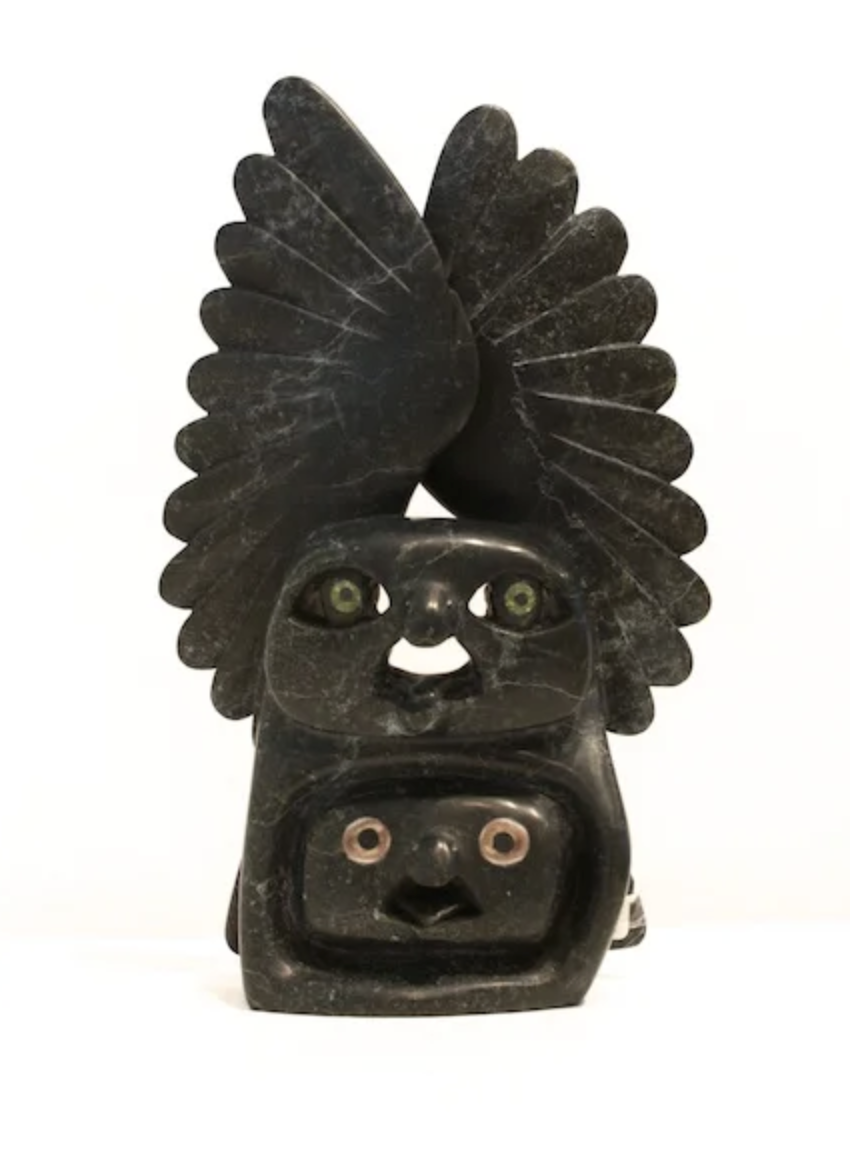  Owls 11.5 x 7 x 3 Serpentine SOLD 