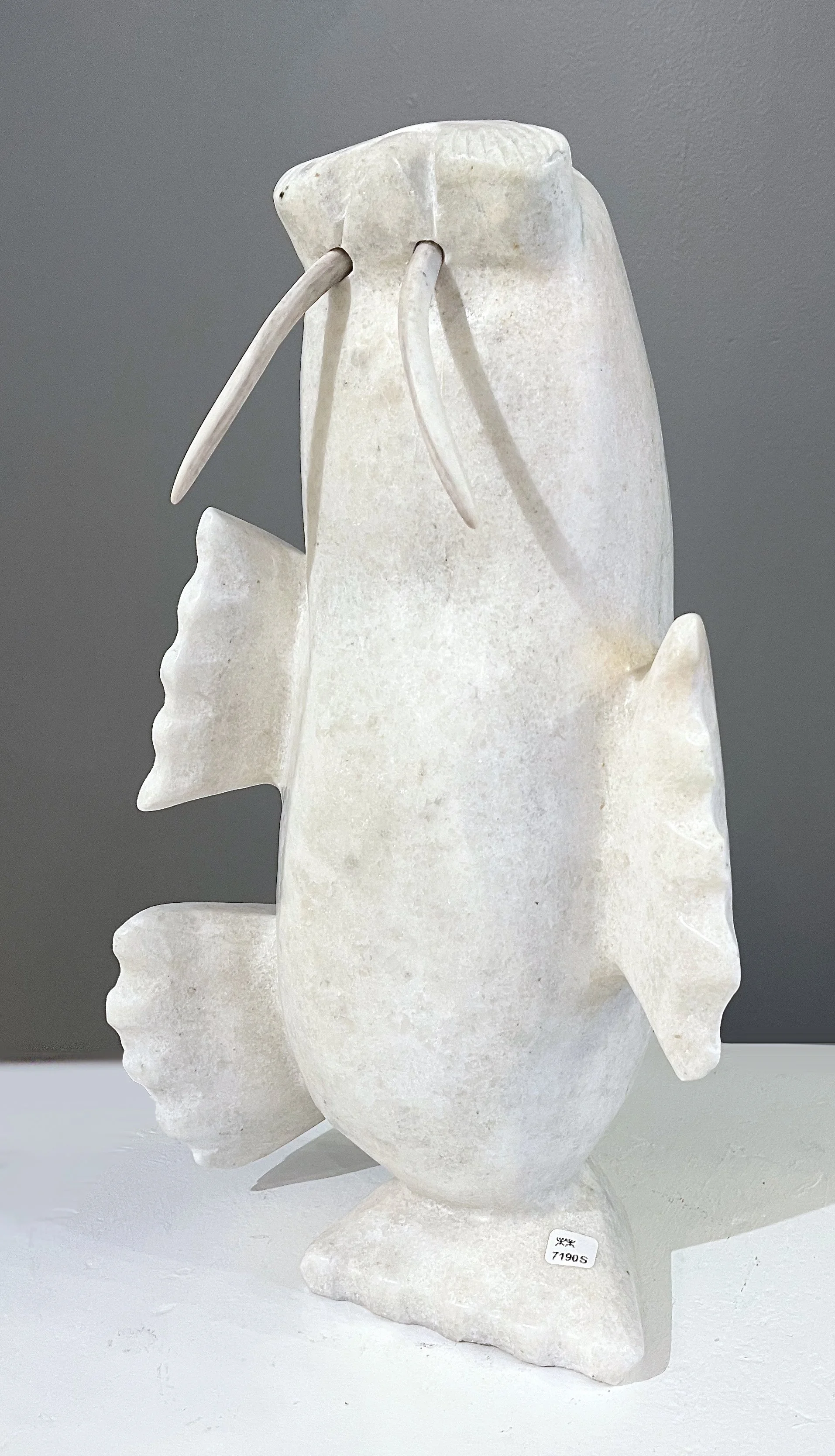  Dancing Walrus	 17.5 x 5 x 11	 Marble, Antler	 #7190S $ 4000 