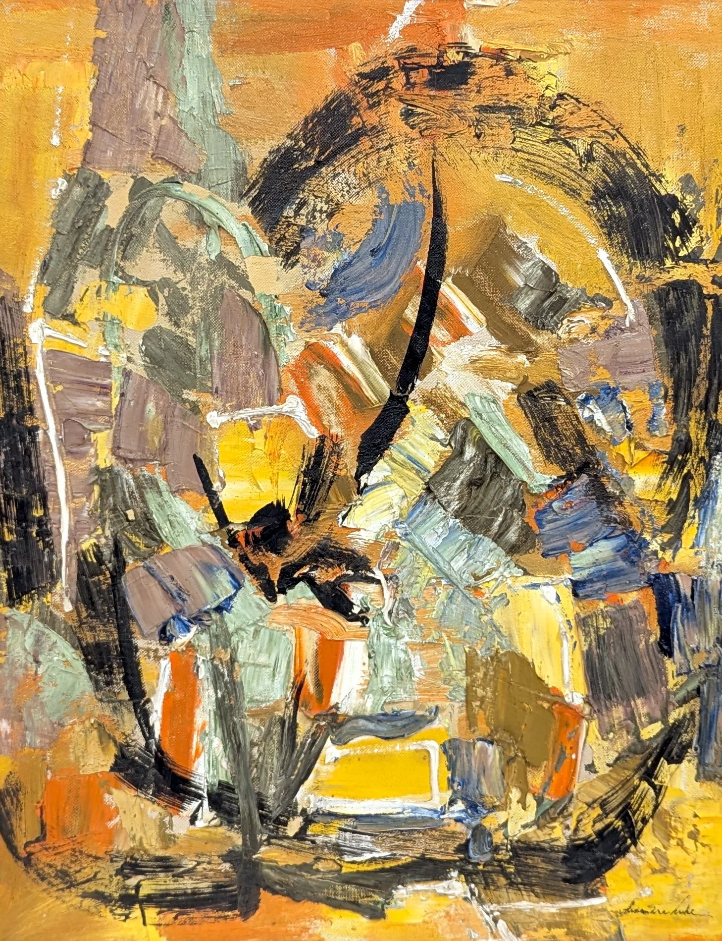 Alexandra Luke Untitled 18 × 14 Inches Oil on Board 1955 SOLD 
