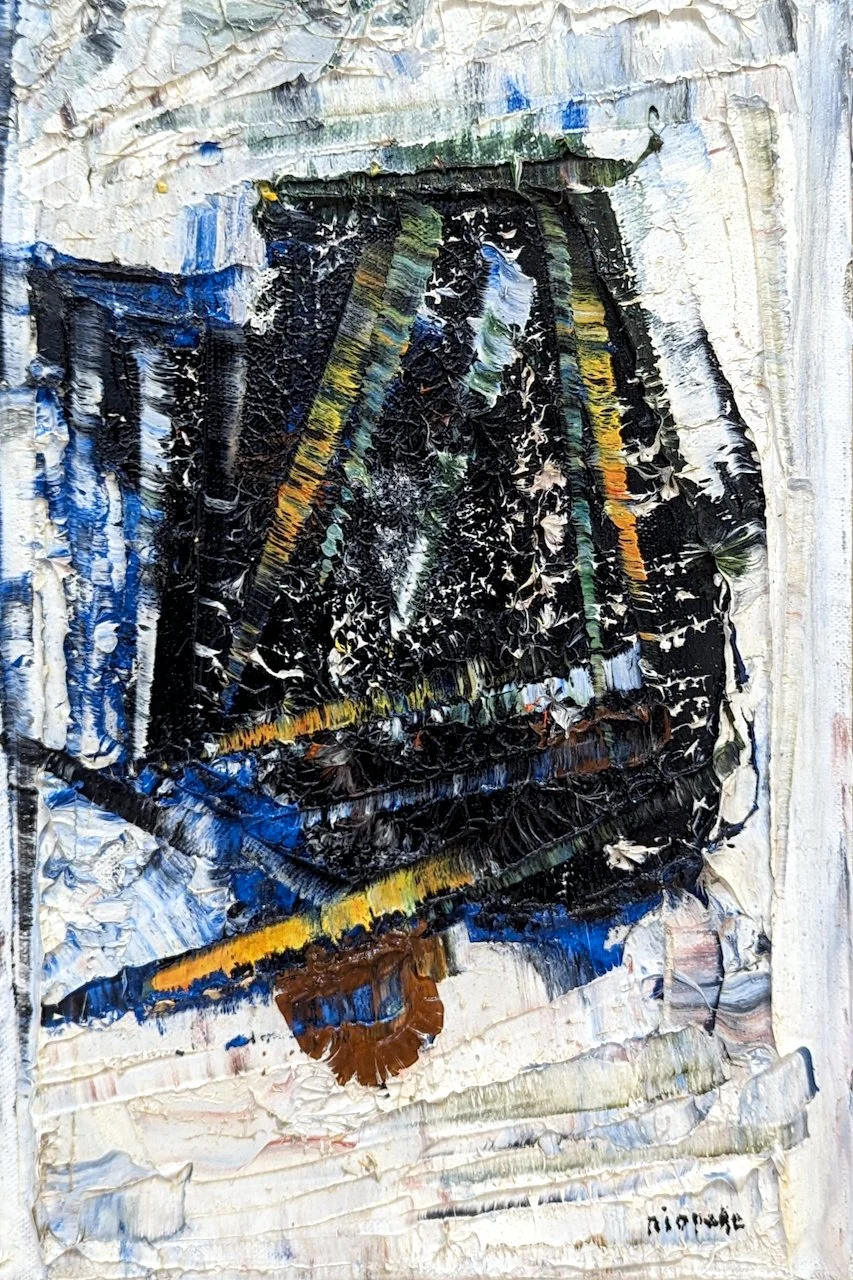  Jean Paul Riopelle Pointe de Rocher 13 x 8 5/8 Oil on Canvas 1974 