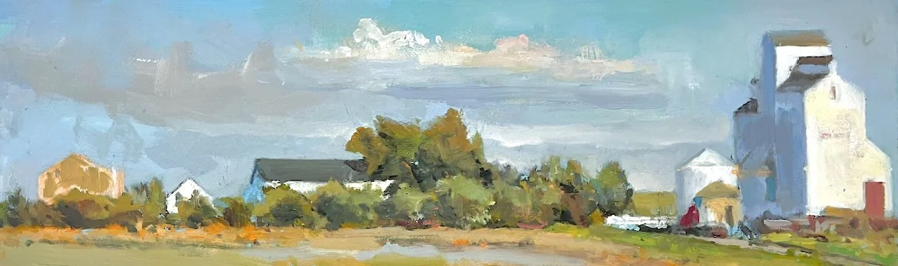  Old School (Estlin, SK)		 9.25 x 30	 Oil on Paper		 $ 2600 