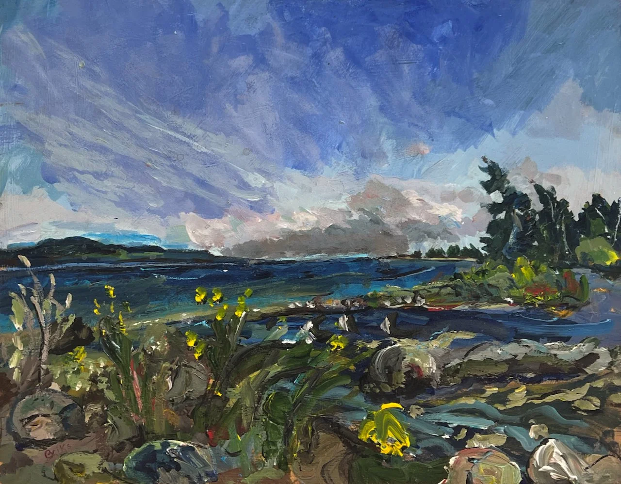  Tom Thompson's First View, Leith, Ontario 11 x 14  Acrylic on Board $ 1275  