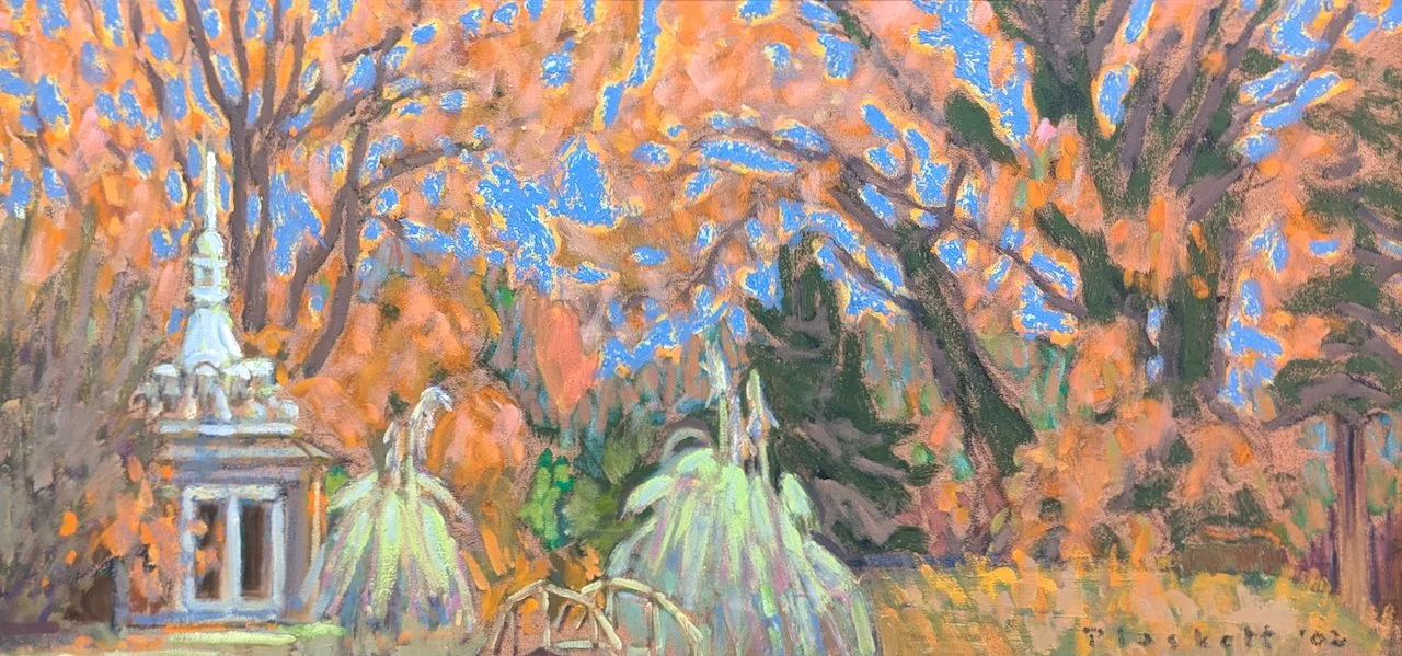  The Tea House - Autumn 16.5 × 34 Oil on Canvas 2002 