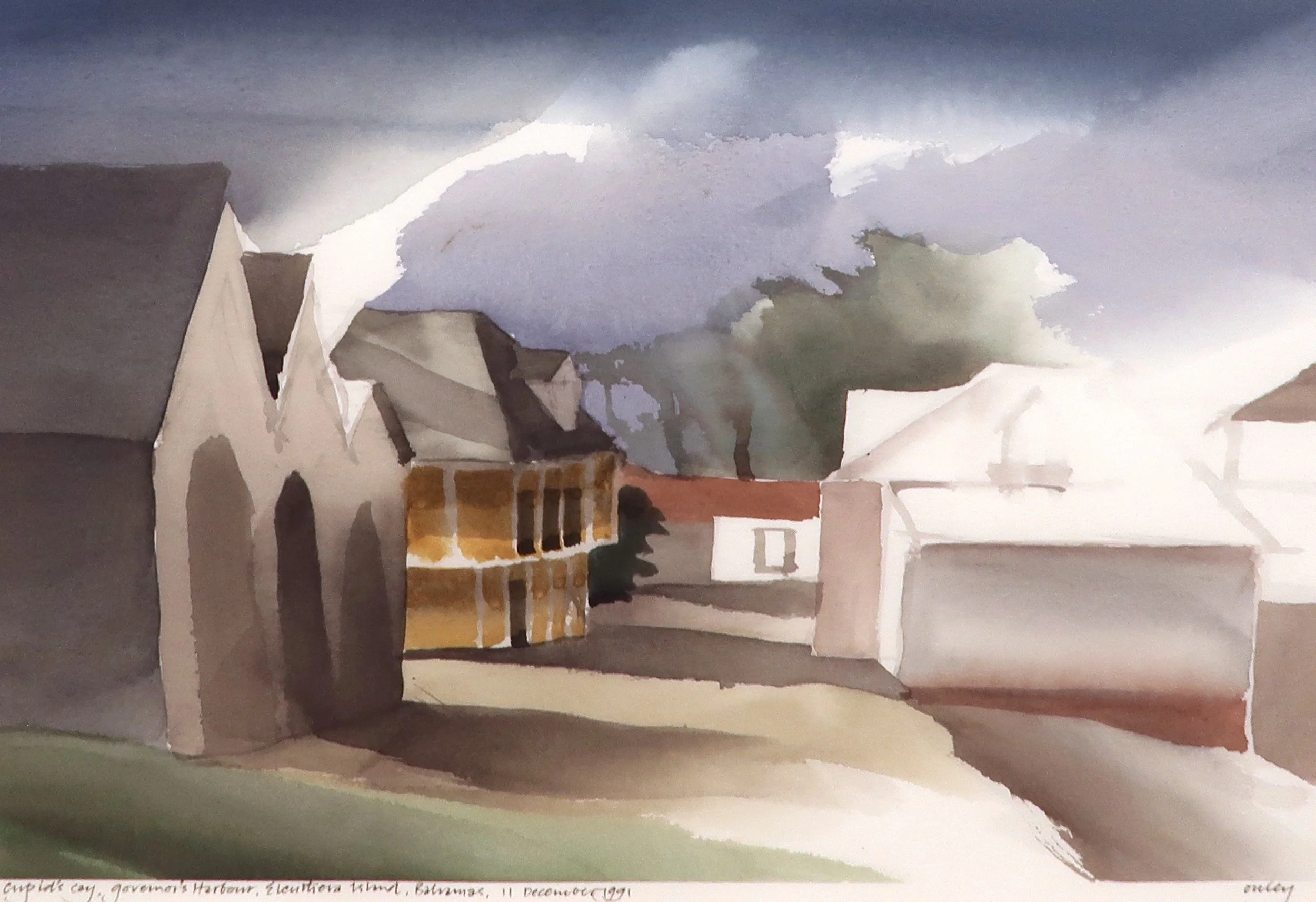  Cupid's Cay, Governor's Harbour, Eleuthera Island, Bahamas 11 x 15 Watercolour 1991 