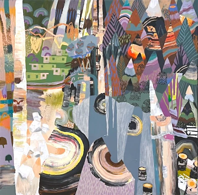  Too Long in a Flash 24 x 24 Acrylic on Canvas $ 2940 