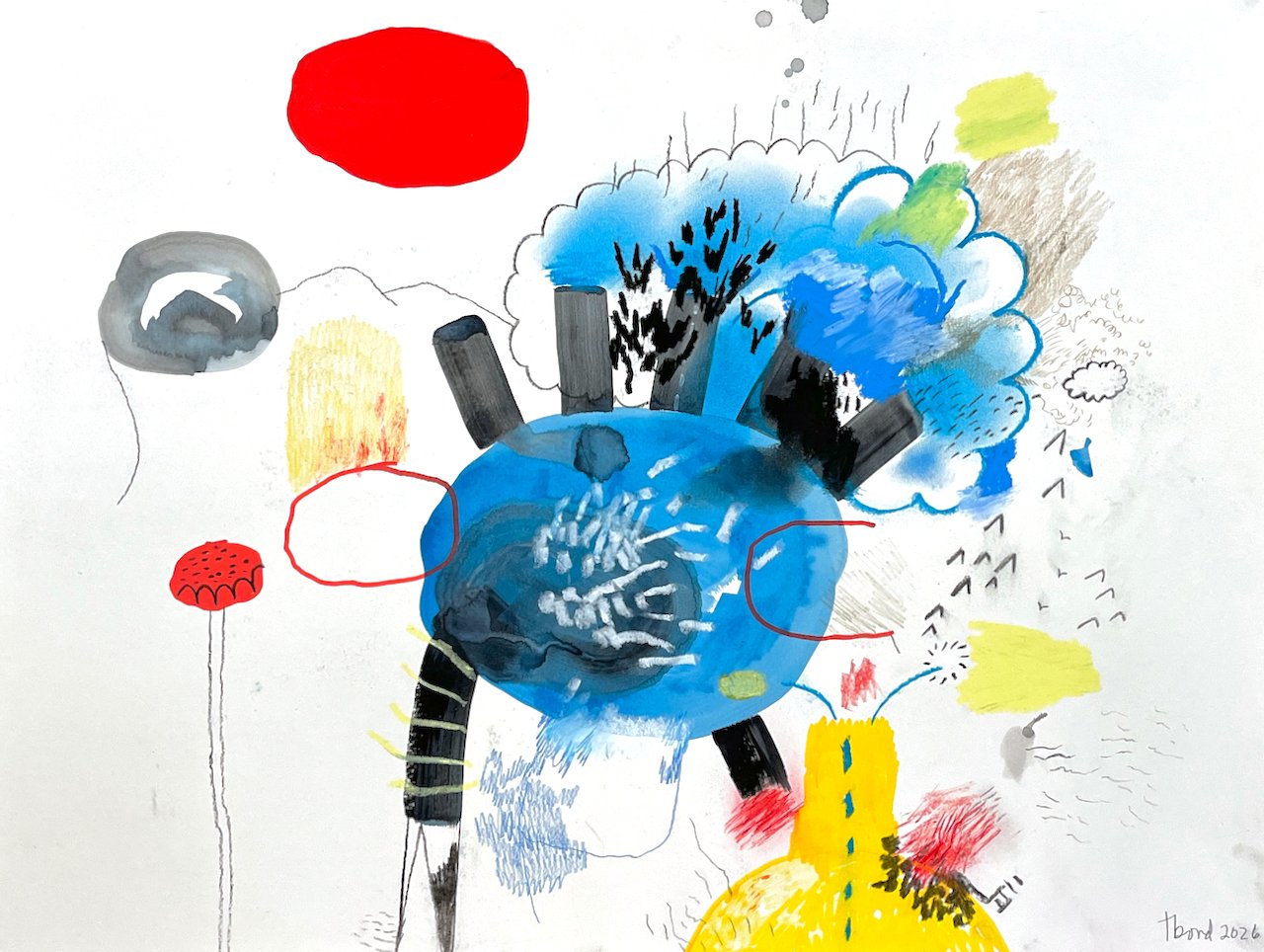  Planet Earth Series, #10 18 × 24 Mixed Media on Paper $ 1600 