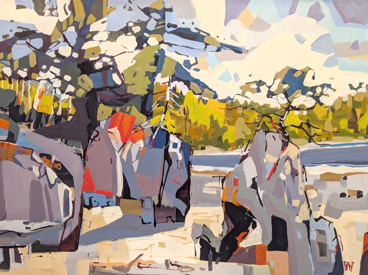  Cape Scott Sculptures 30 × 40 Acrylic on Canvas $ 5175 