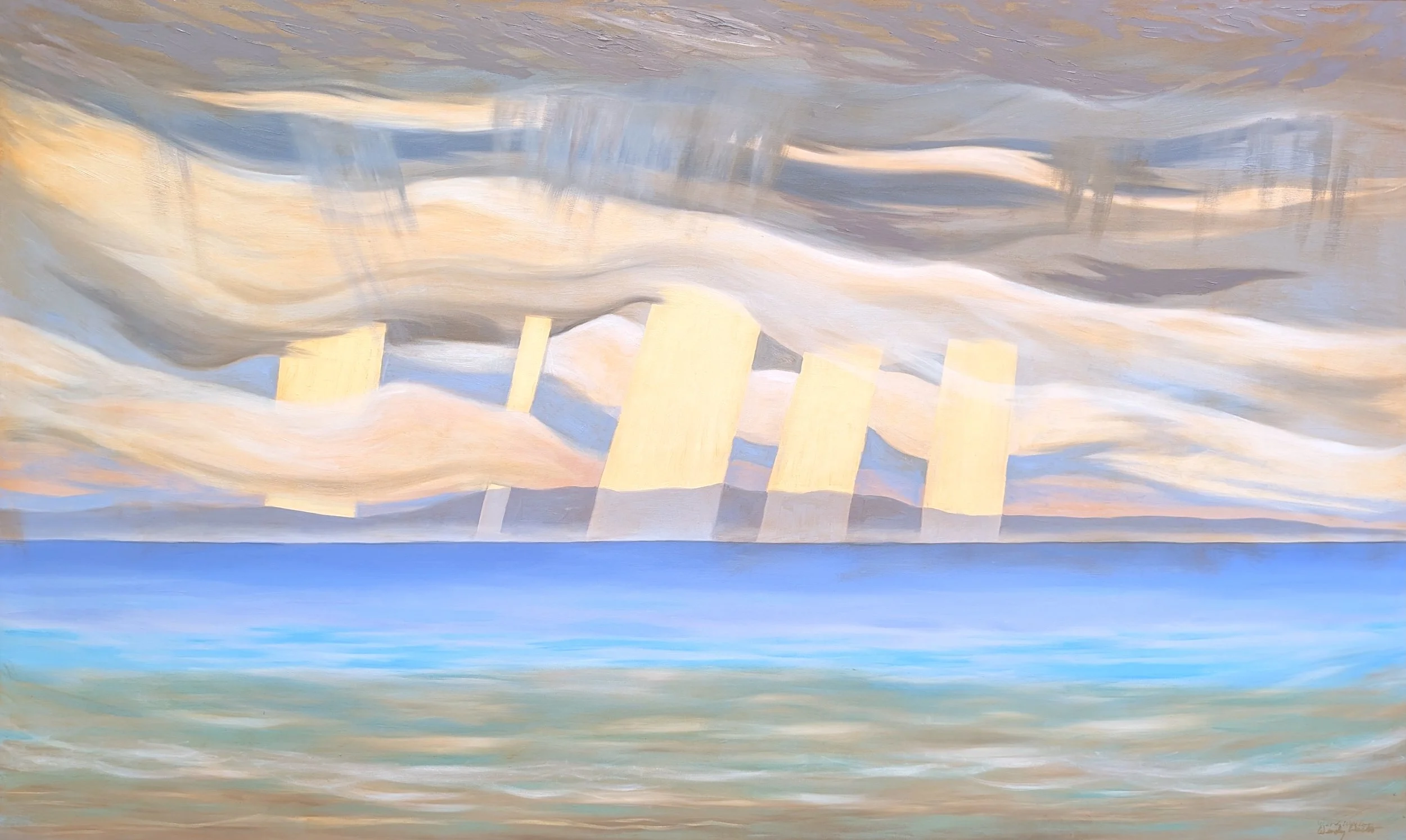 Wendy Wacko Over the Bay: Spotlight Series  36 x 60  Oil on Canvas  $ 7675 