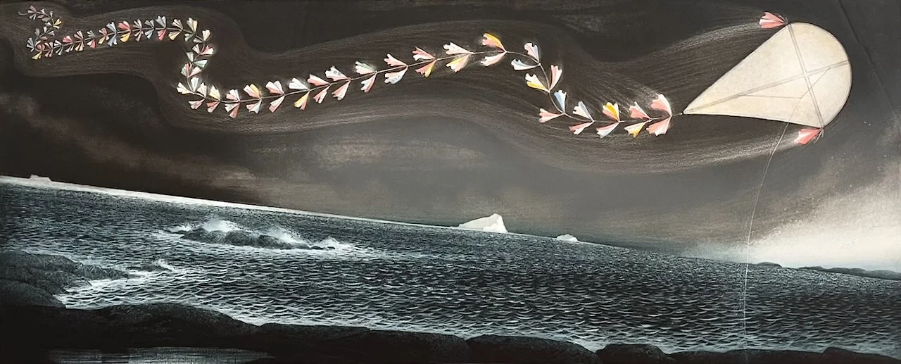  David Lloyd Blackwood March Ice Offshore: Eric Bishop's&nbsp;Kite 20.25 × 41  Etching and Aquatint, 59/75 1998&nbsp; SOLD  