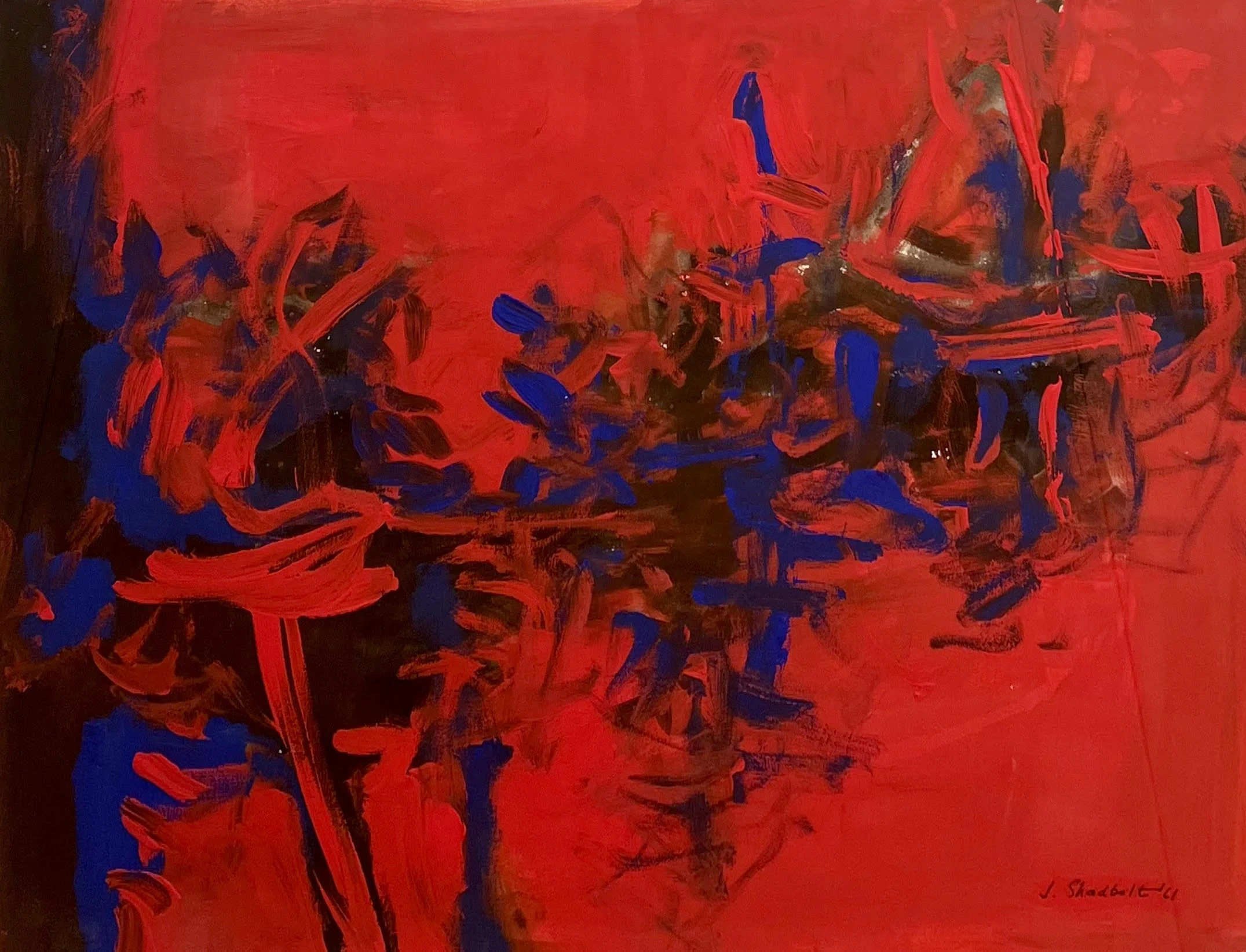  Jack Shadbolt Untitled 19.5 x 25  Acrylic on Paper 1961  