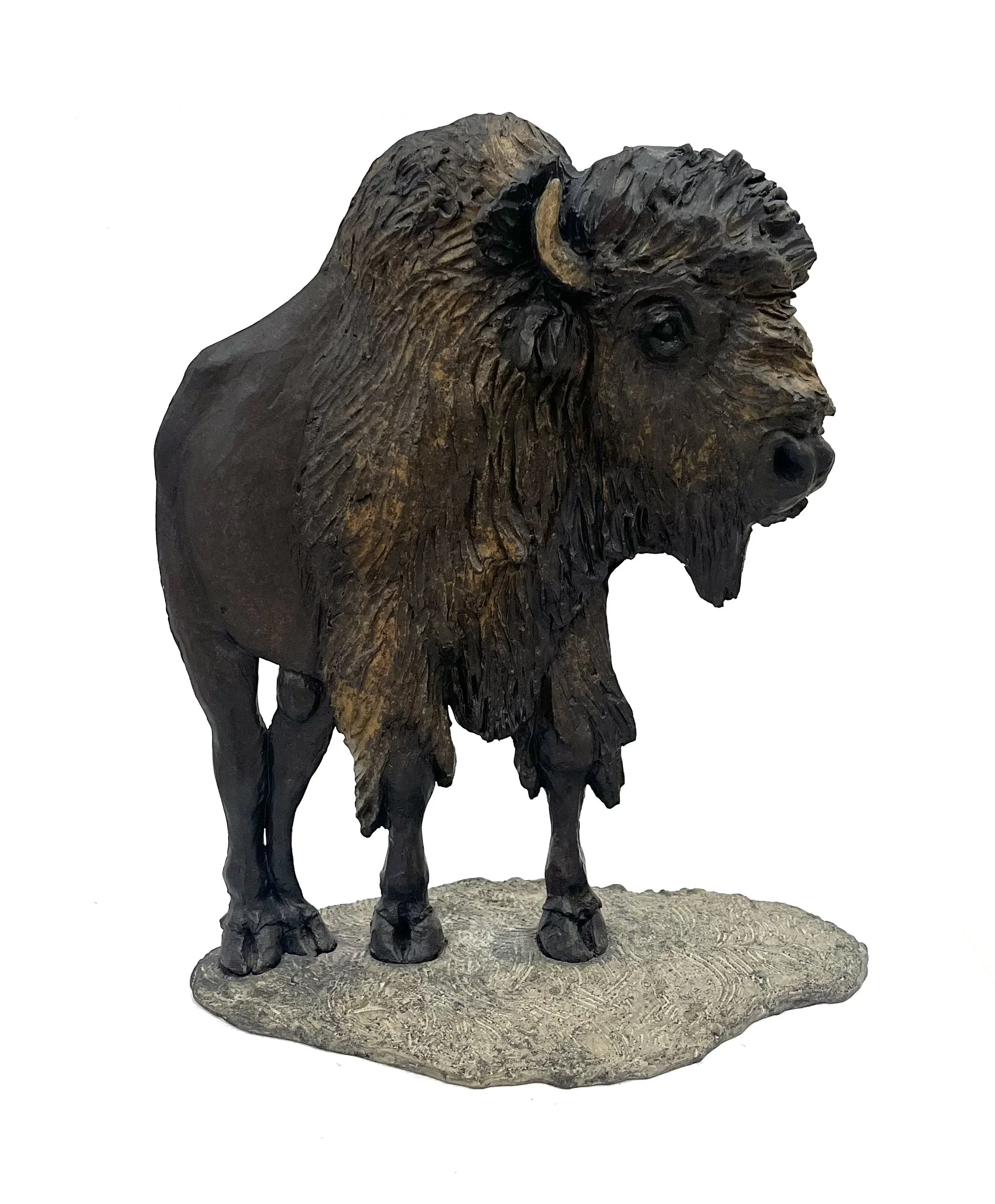  Joe Fafard Bison 11 x 9 x 4.75 Edition 3/7 Bronze, Patina 2011  