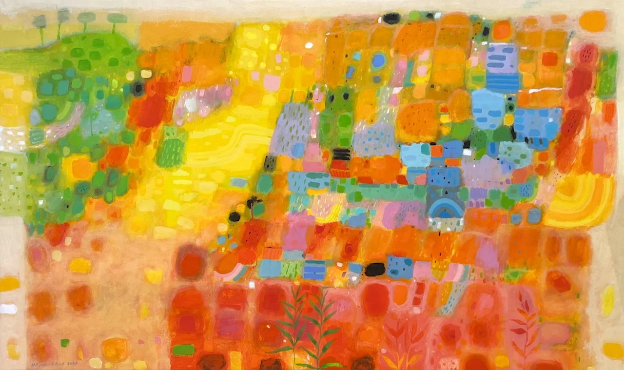  Fields of Colour	 36 x 60  Acrylic on Canvas $ 6200																	 