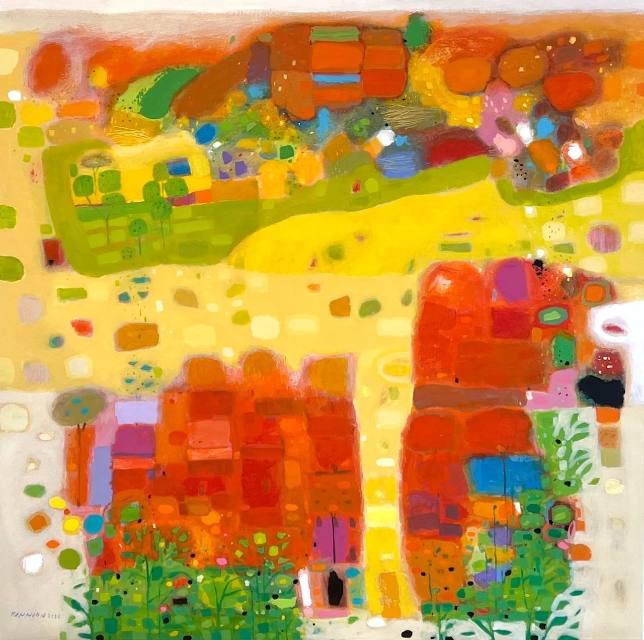  The Golden Afternoon	 48 x 48 	 Acrylic on Canvas	 $ 6500																 