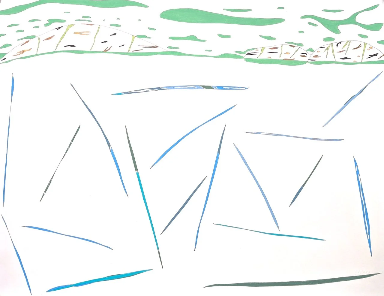  Winter Ice 23 × 30 Coloured Pencil, Ink #219-0501 $ 2475 