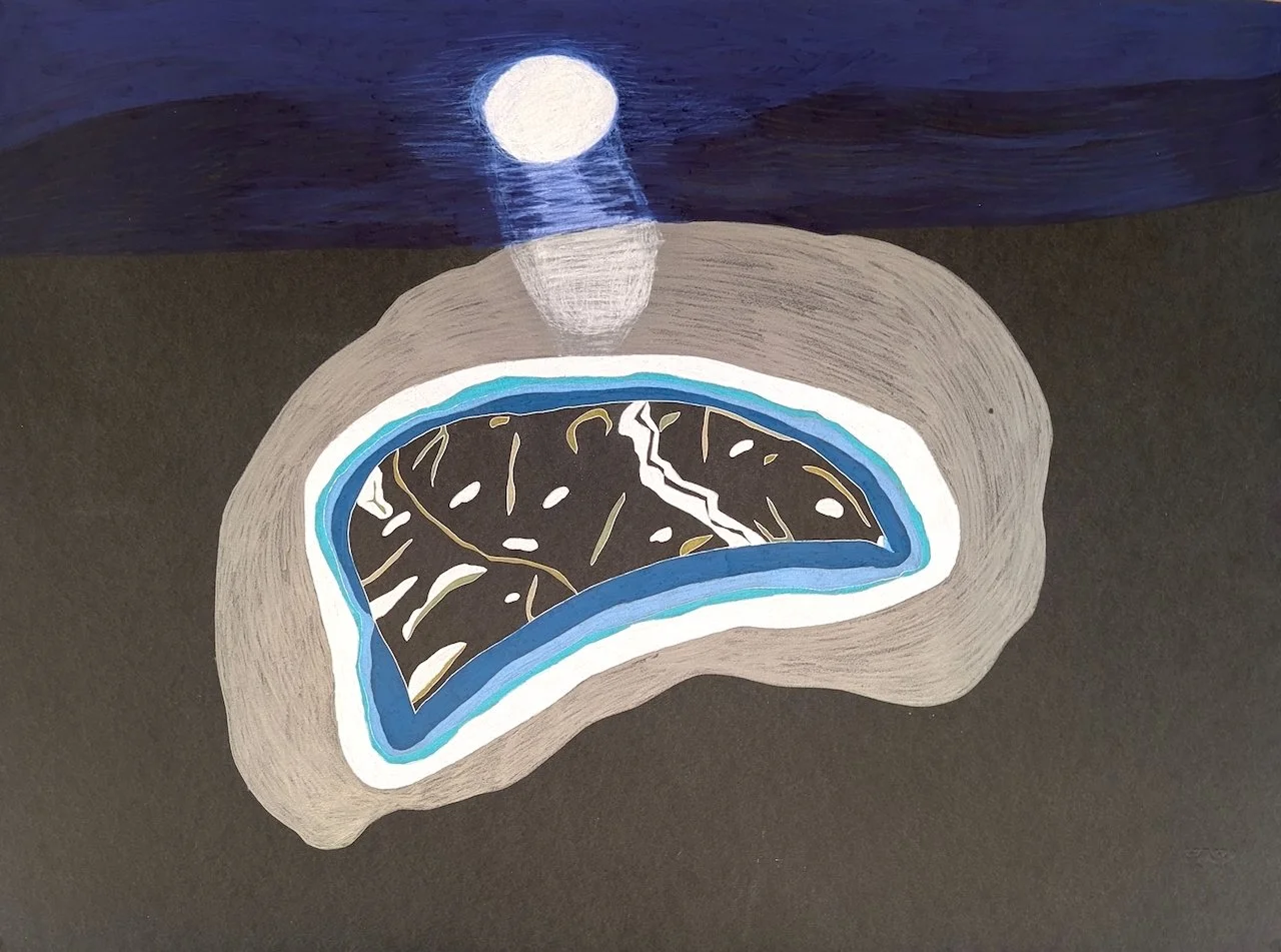  Untitled (Moon) 22.25 × 30 Coloured Pencil, Ink #219-0497 $ 2475 