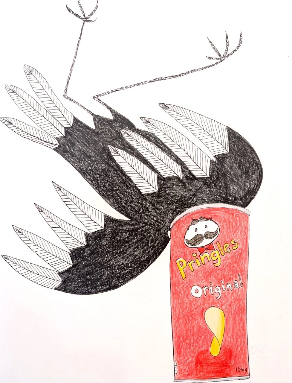  Untitled (Pringles) 15 × 11.5 Coloured Pencil, Ink # 151-1799 $ 850 