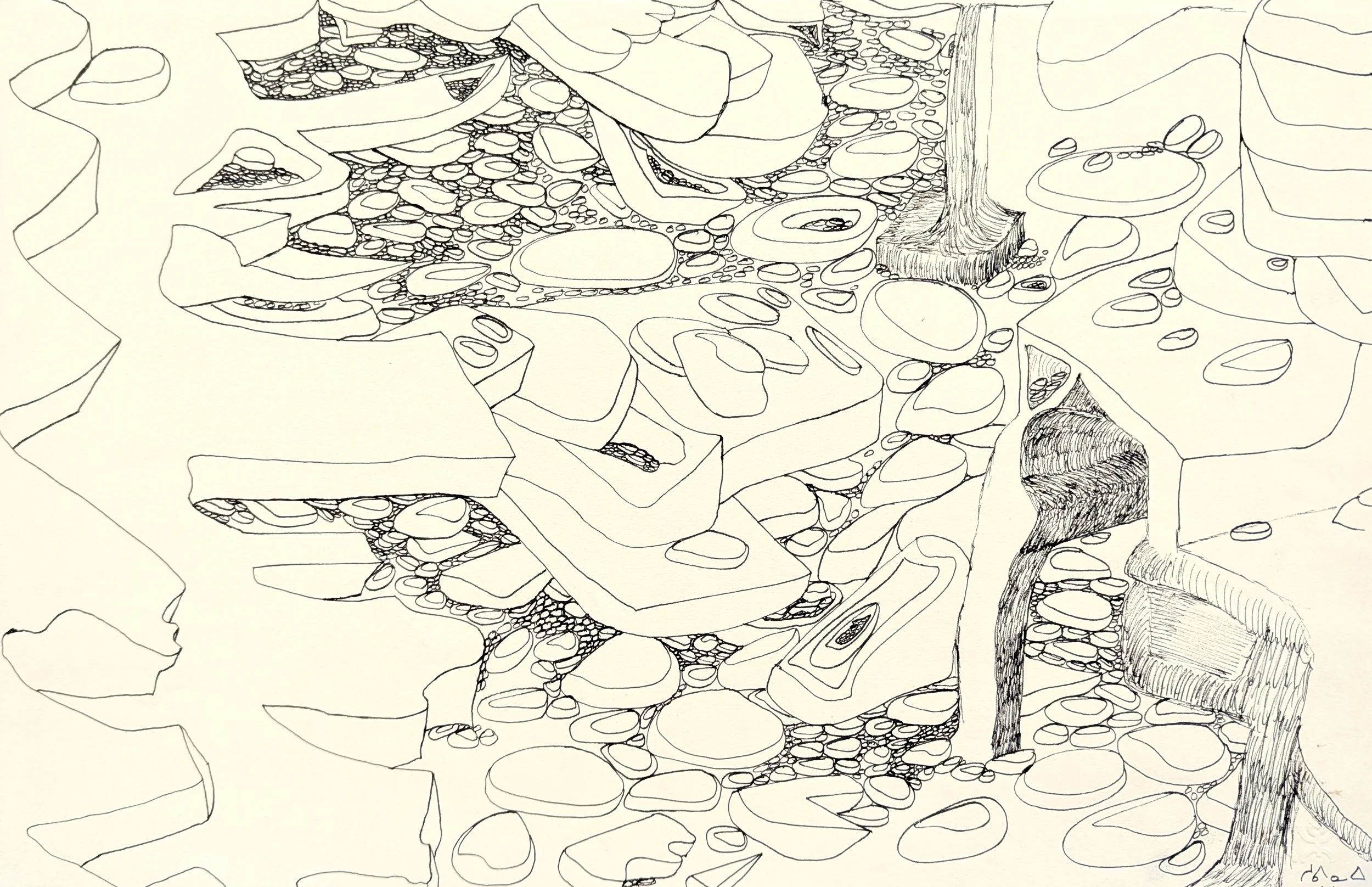  Untitled (Rocks/Landscape) 13 × 20 Ink on Paper #148-1283 2008 SOLD 