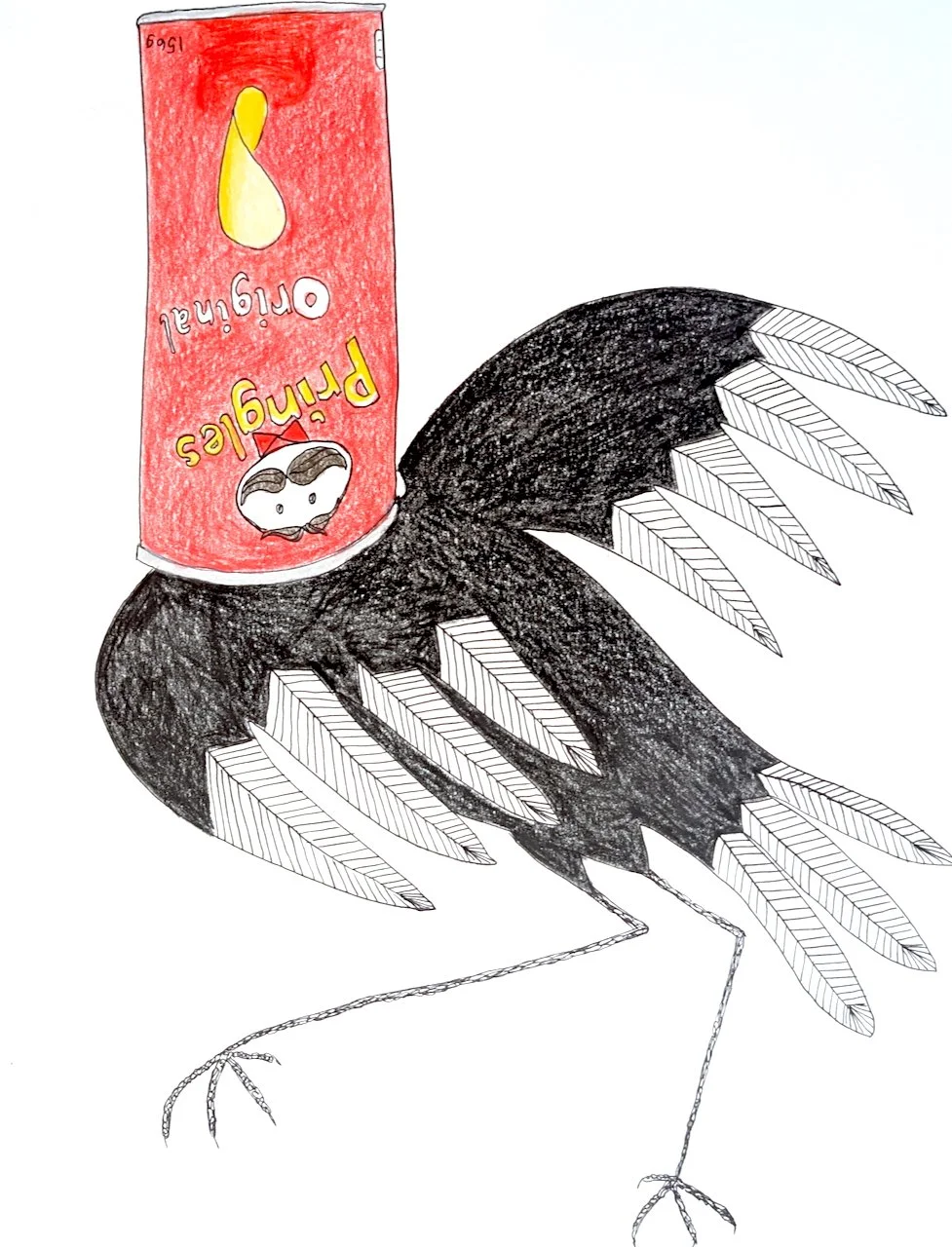  Untitled (Pringles) 15 × 11.5 Coloured Pencil, Ink # 151-1799 SOLD 
