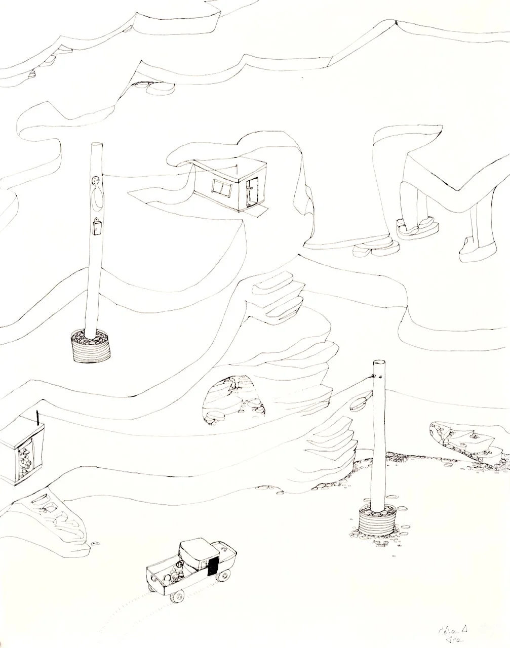  Untitled (New Town) 26 × 20.5 Ink on Paper #148-1331 2008 $ 2150  
