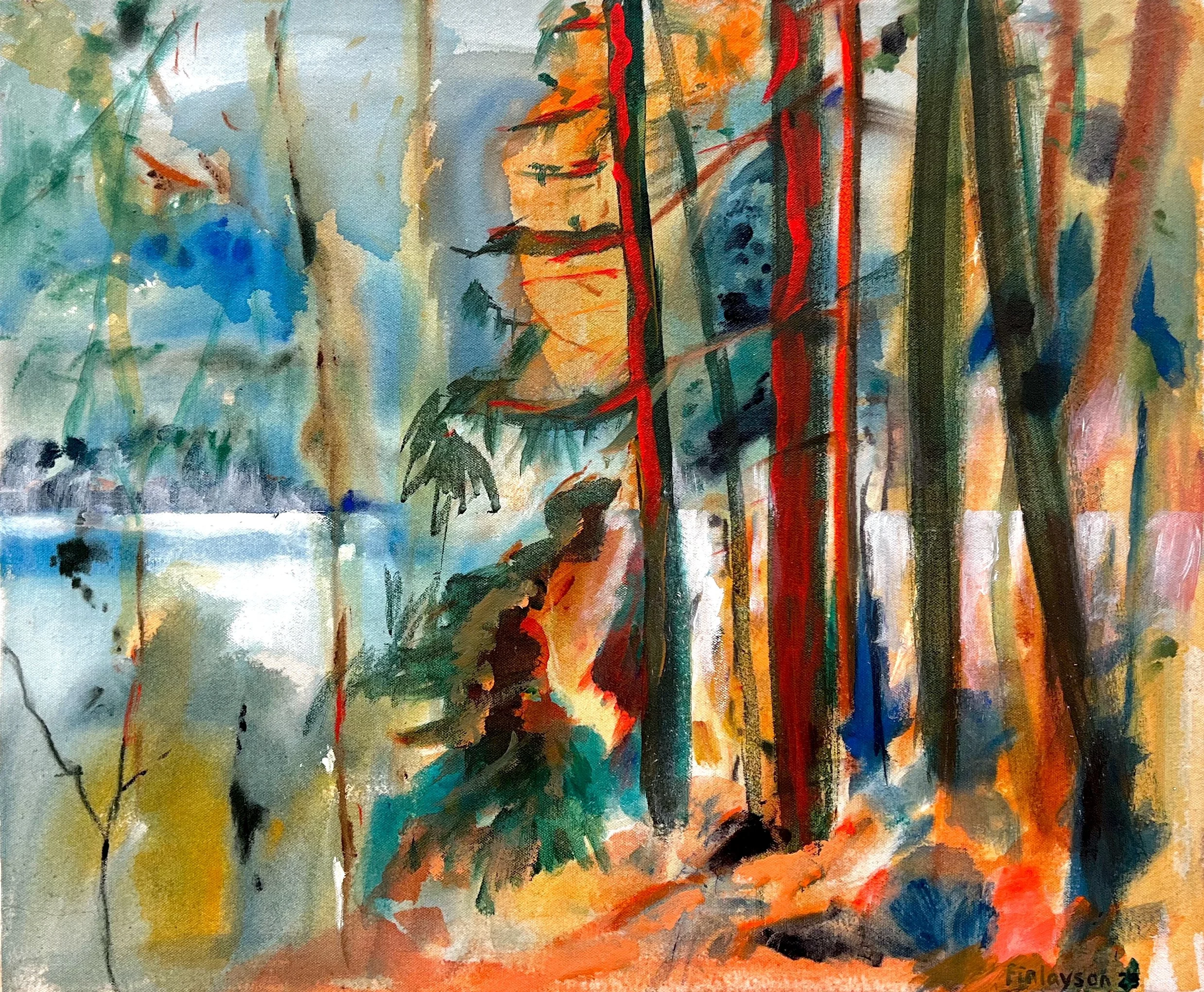 North Galiano, Looking West 20 x 24  Acrylic on Canvas $ 3400 