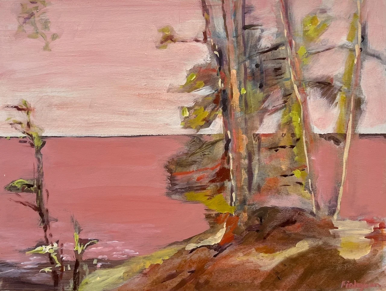  Galiano, Late Afternoon, Near Sturdies Bay 18 x 24  Acrylic on Board $ 3150 