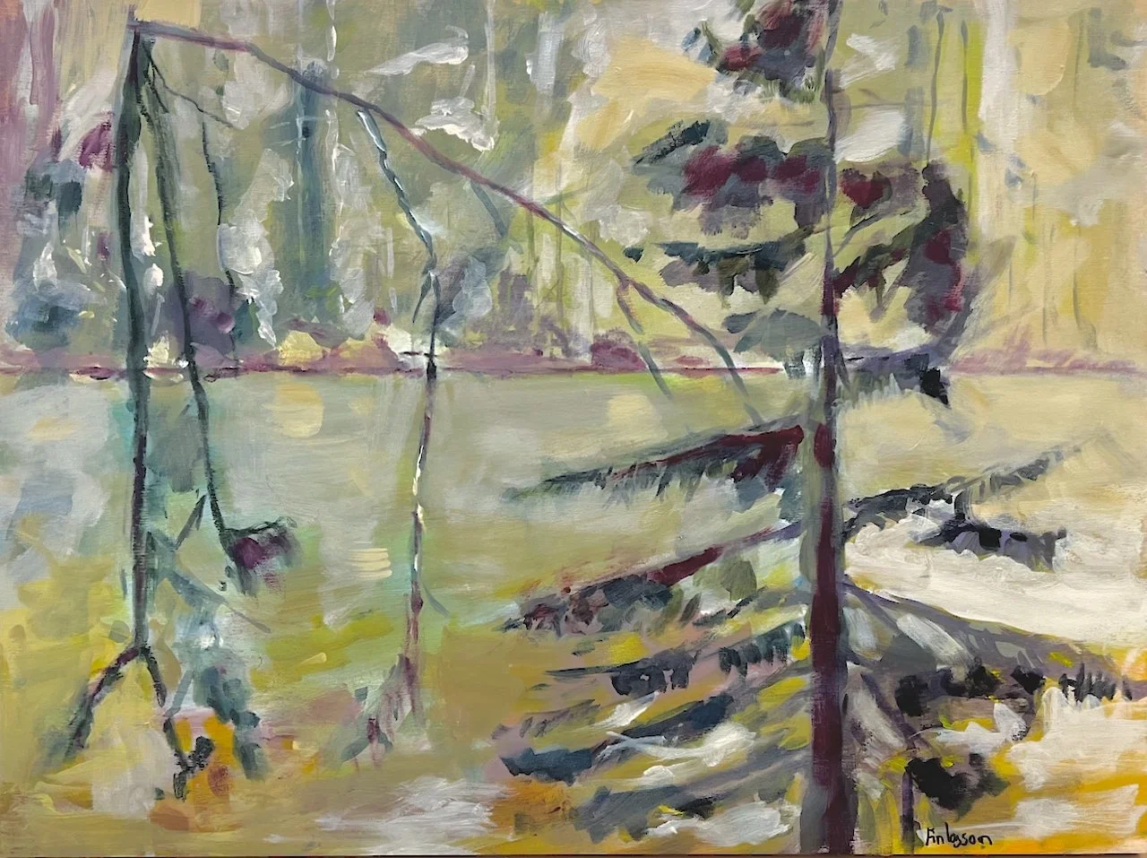 Bellhouse Provincial Park -&nbsp;Galiano 18 x 24  Acrylic on Board $ 3150 