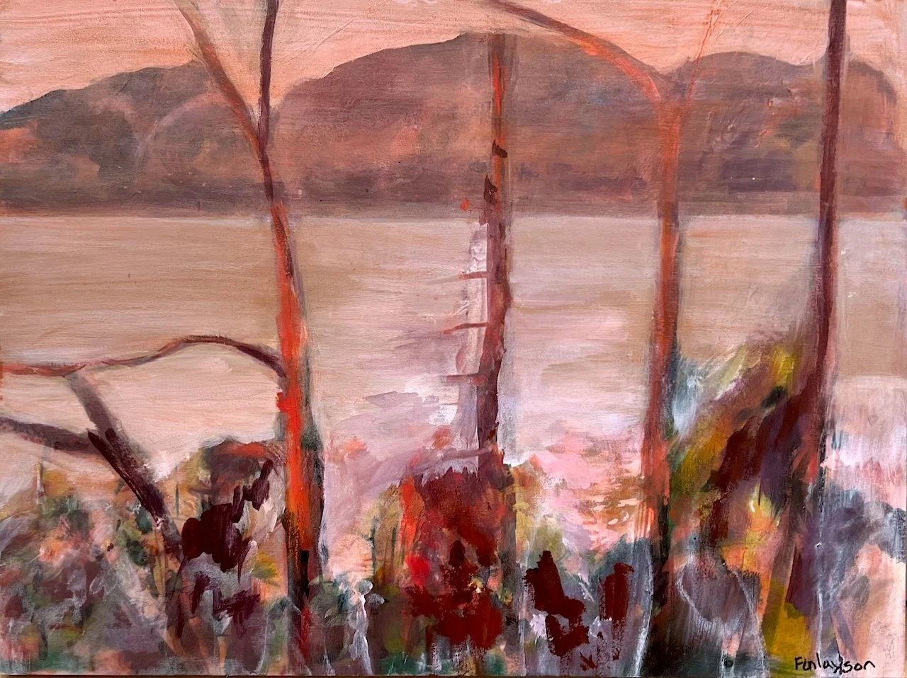  Yellow Point Looking East 18 x 24 Acrylic on Board $ 3150 