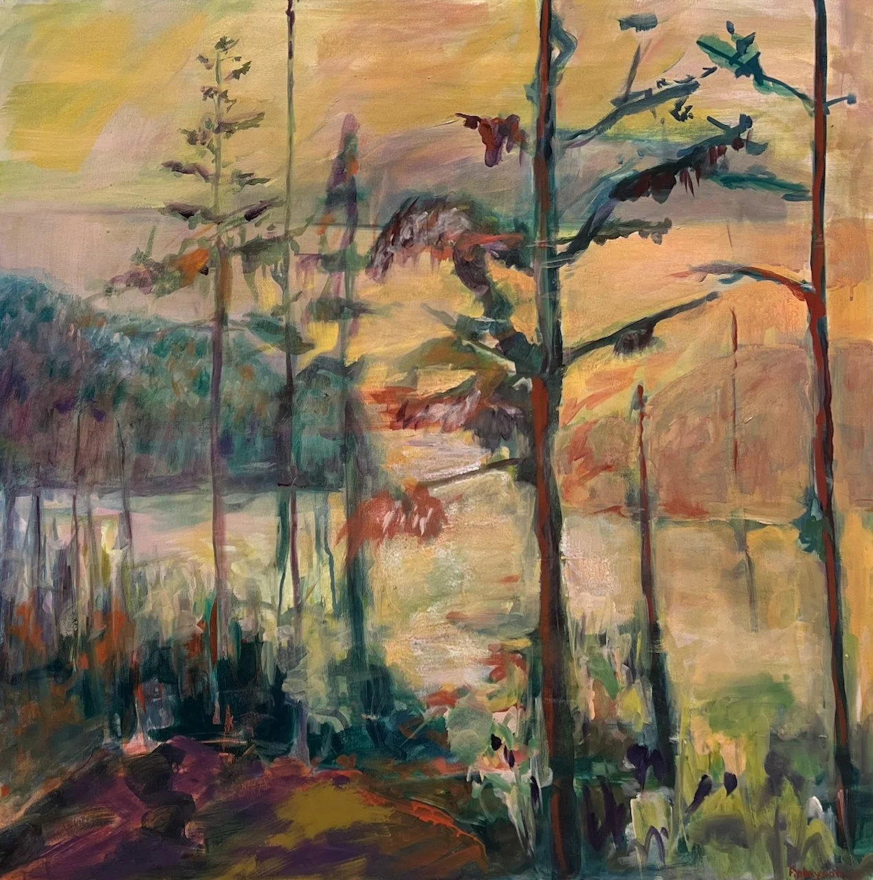  Galiano - Last Light of the Day 48 x 48 Acrylic on Canvas $ 5500 