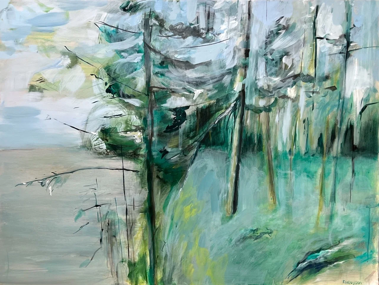  Yellow Point Coastline 36 x 48  Acrylic on Canvas $ 6350&nbsp; 