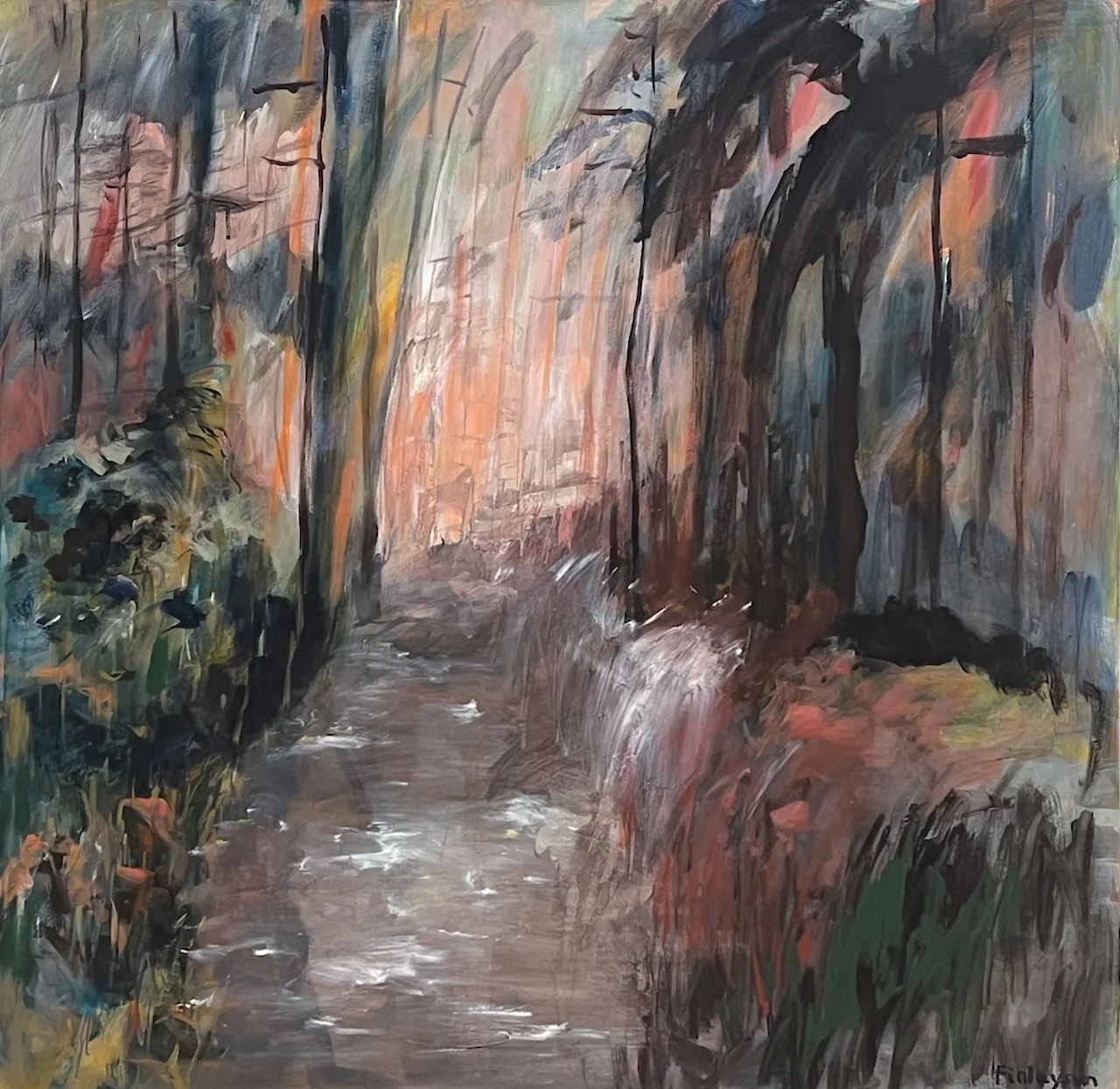  Winter Trees - Saanich 40 x 40 Acrylic on Canvas  $ 6100 