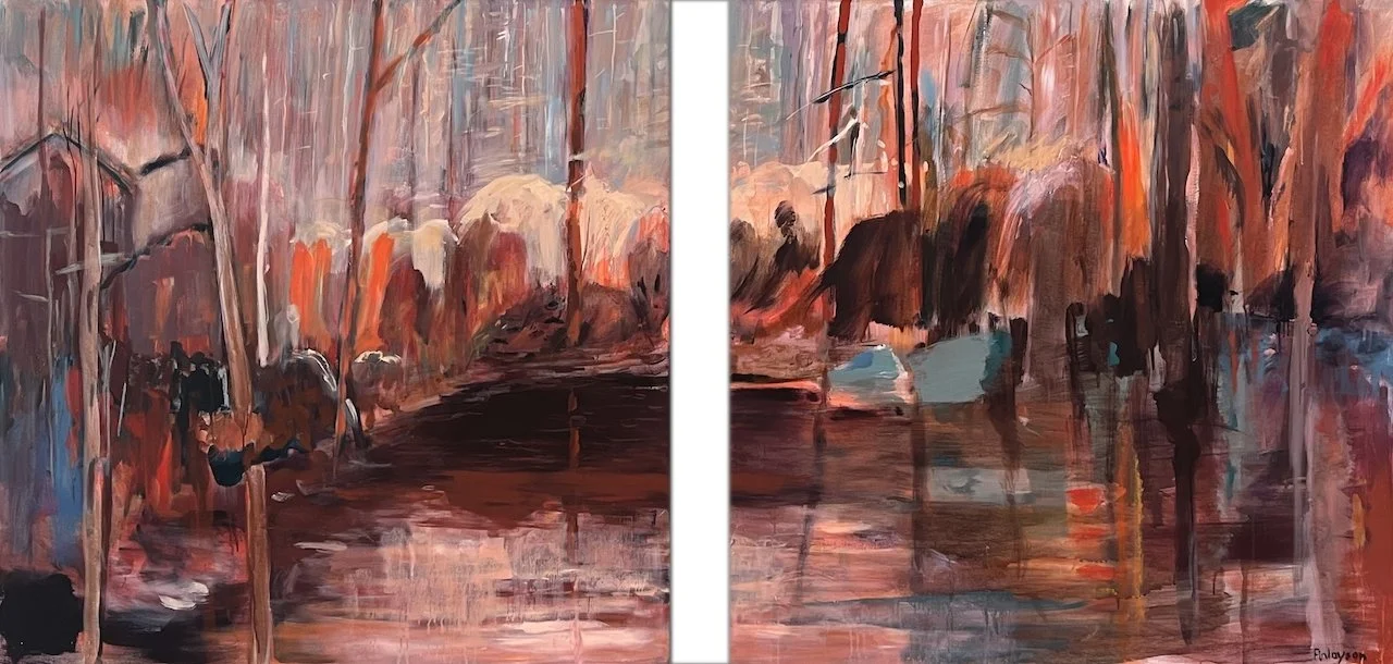  Yellow Point - Winter 48 x 96 Acrylic on Canvas $ 11,500   