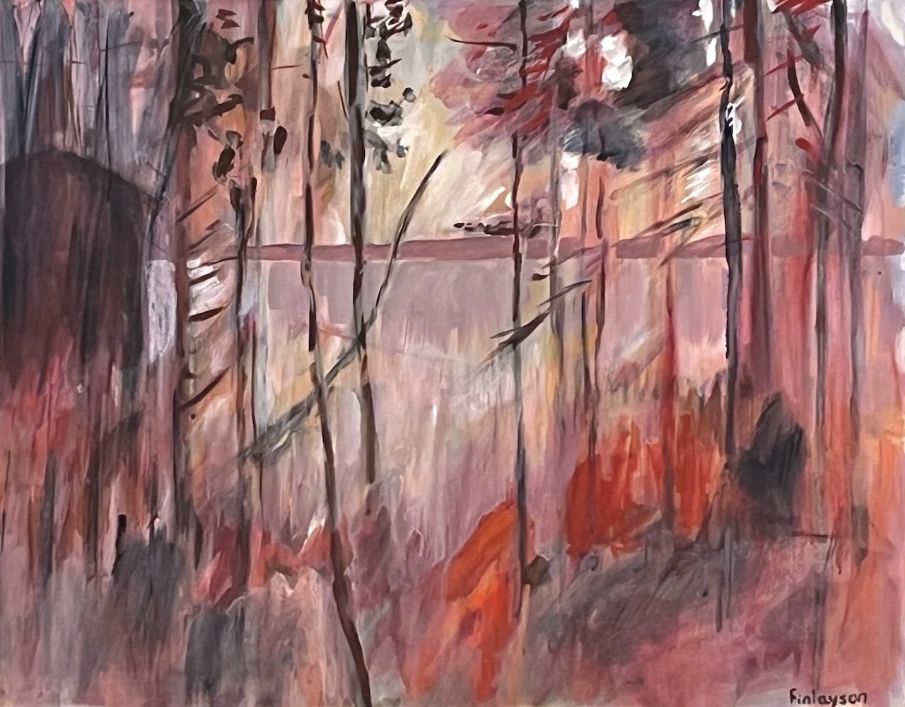  Looking Toward Valdez Island 24 x 30  Acrylic on Canvas $ 4250 
