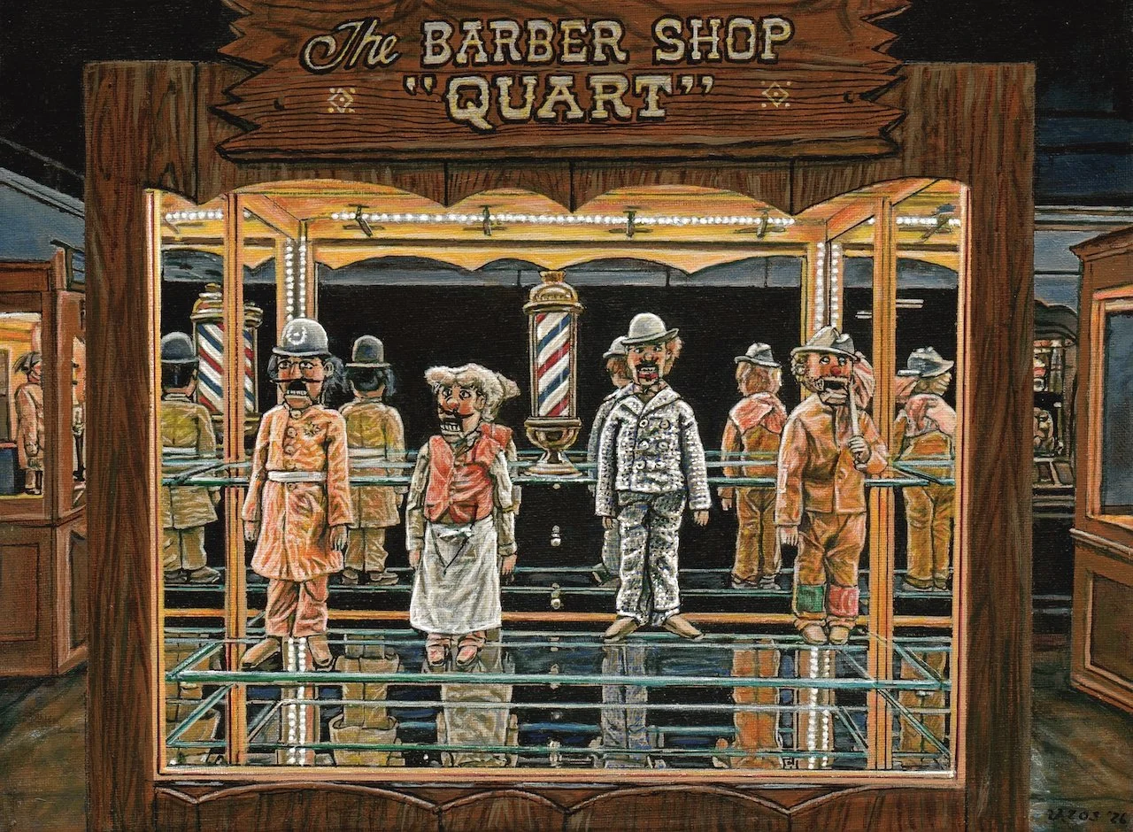  Barber Shop Quart 12 × 16 Oil on Canvas $ 4200 