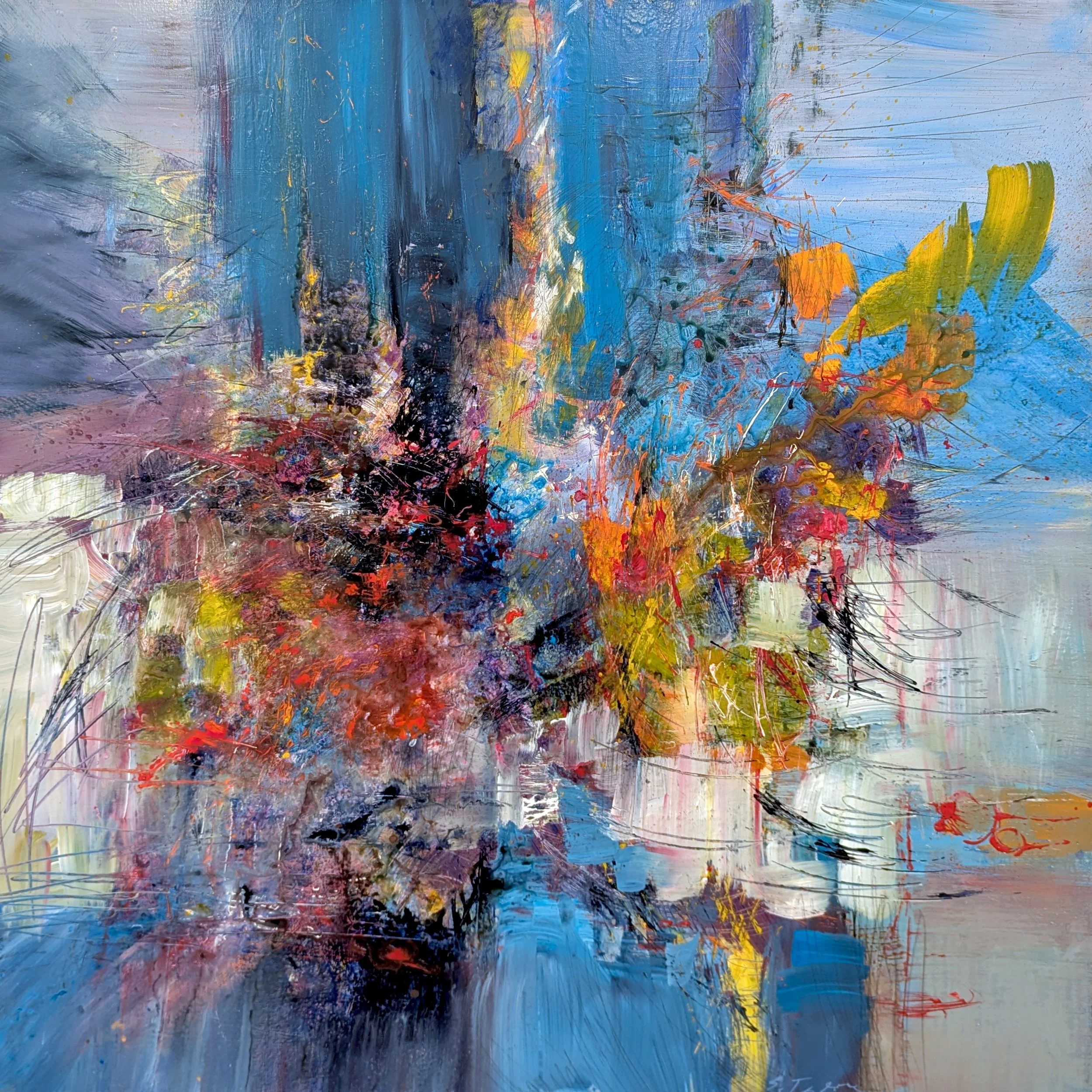  J. S. Bach, Christmas Oratorio, Part 4 48 x 48  Acrylic on Canvas $ 5700 