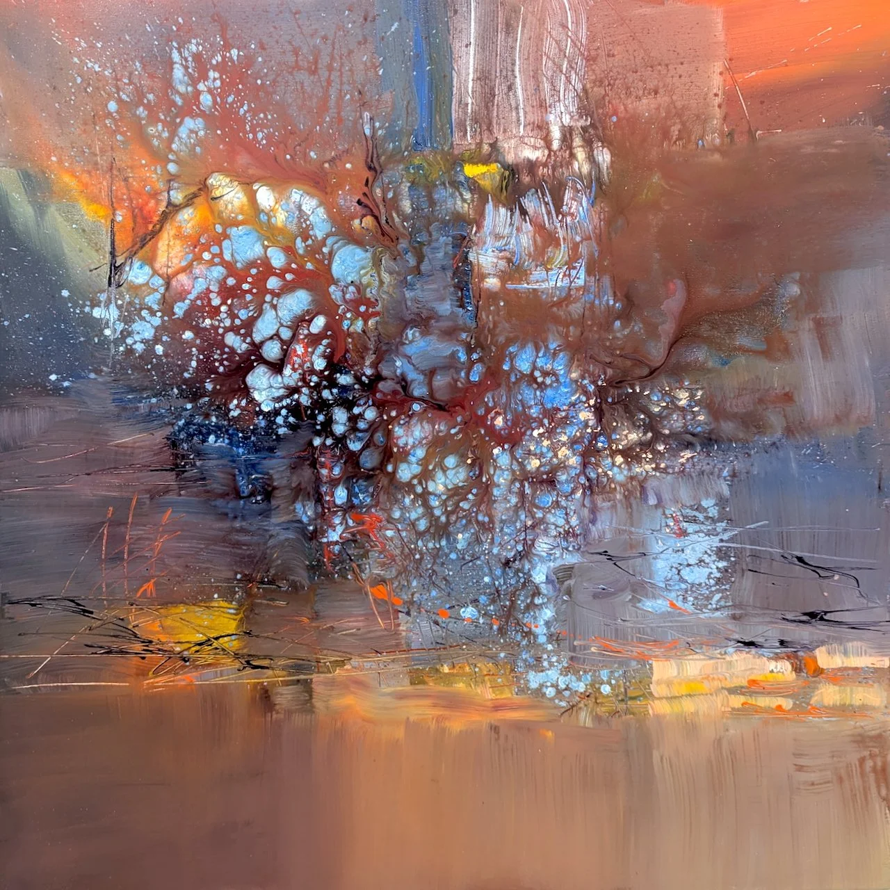  R. Schumann, Kinderszenen No. 13, Der Dichter   36 x 36   Acrylic on Canvas  SOLD 