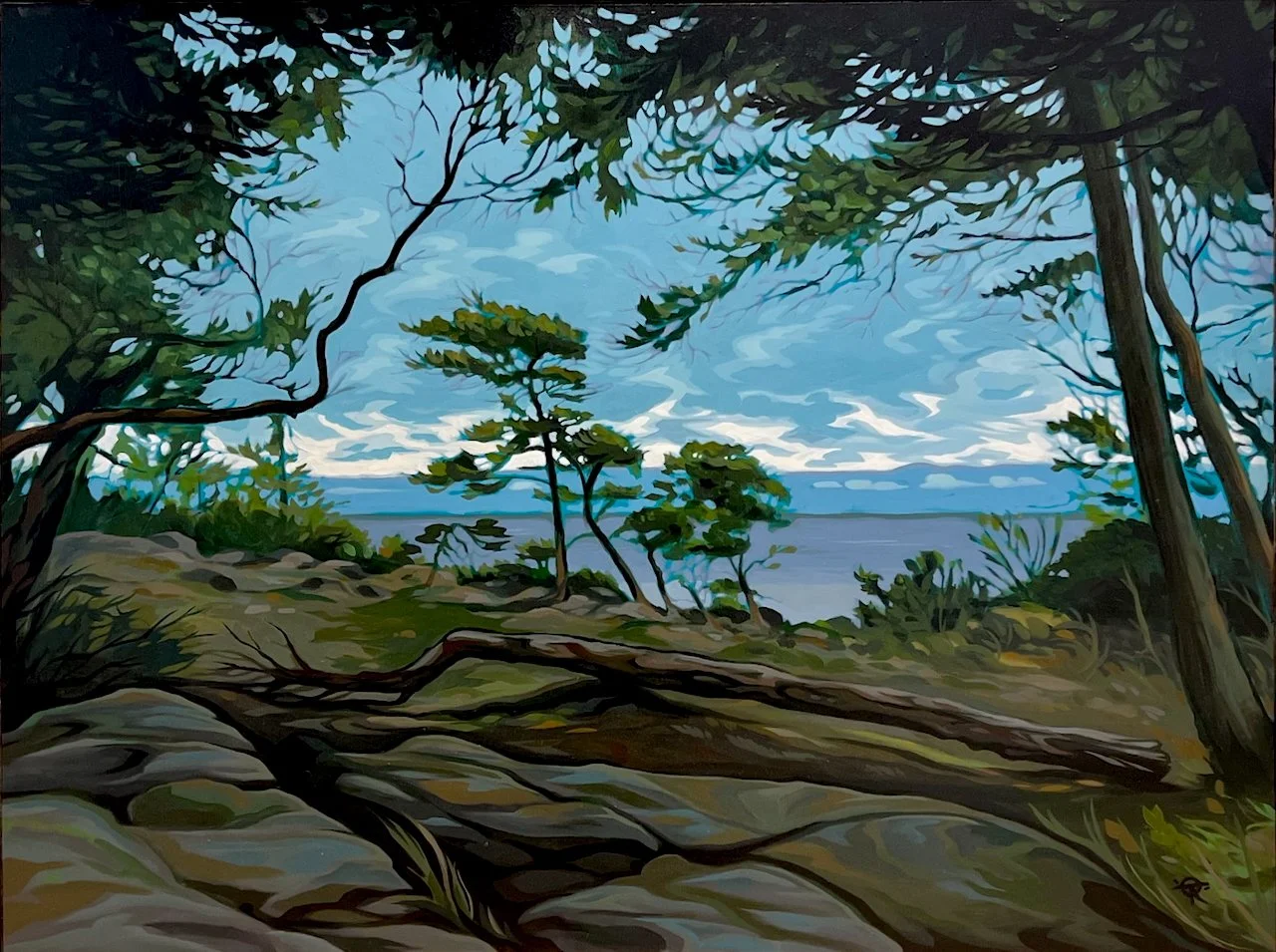  Bower Brake at Alldridge Point 36 x 48  Acrylic on Canvas $ 4950 