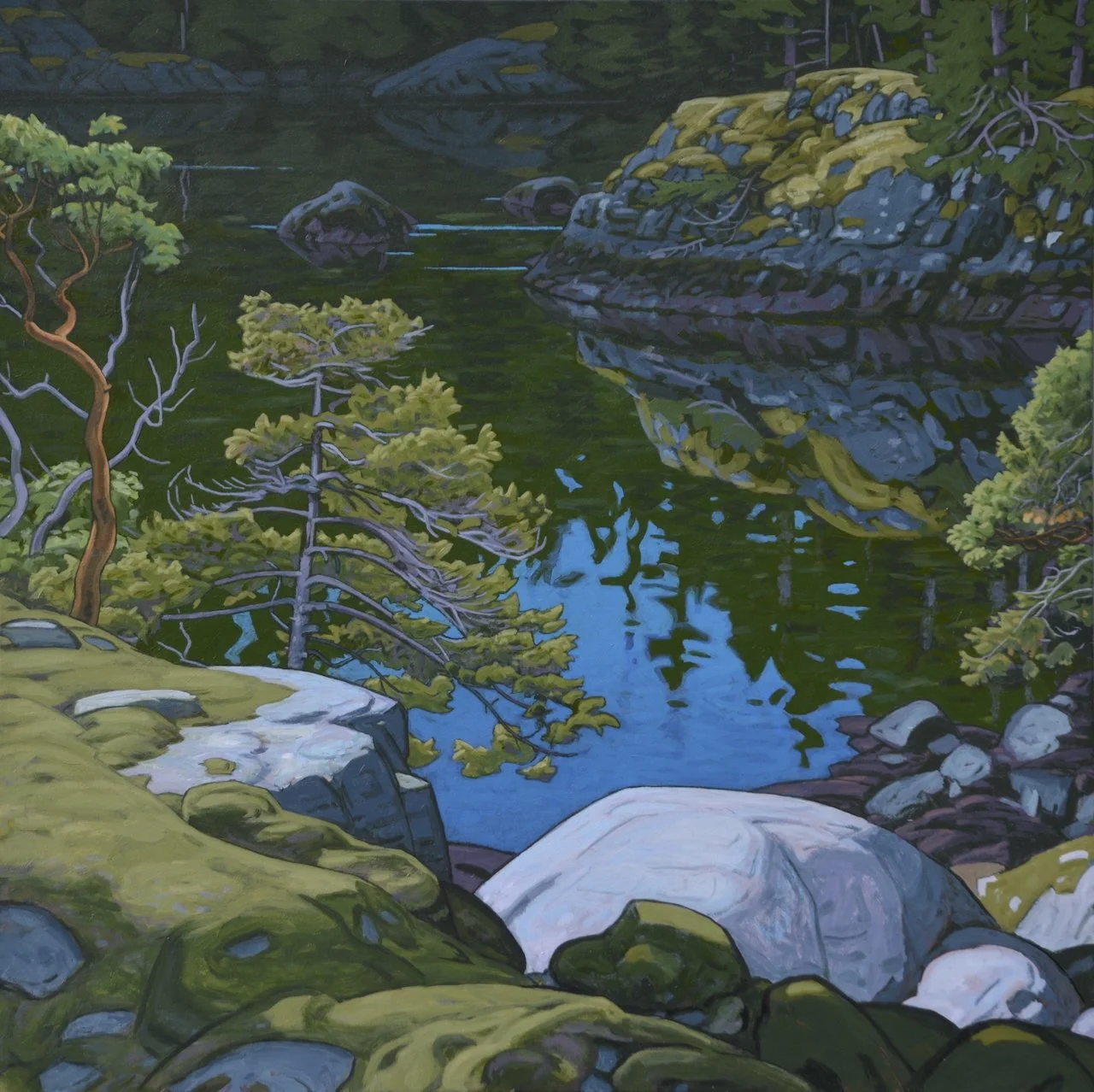  Down in the Cove 36 x 36  Acrylic on Canvas $ 8600 
