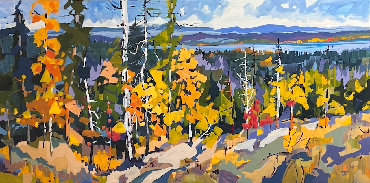  Woodland Mosaic 36 x 72  Acrylic on Canvas $ 8890 
