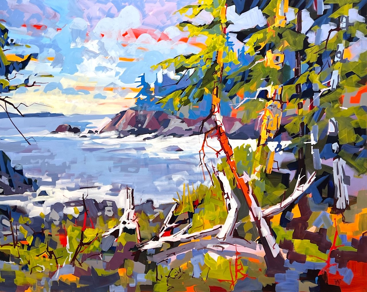  A Brisk Ocean’s Dawn 48 x 60  Acrylic on Canvas $ 9675 