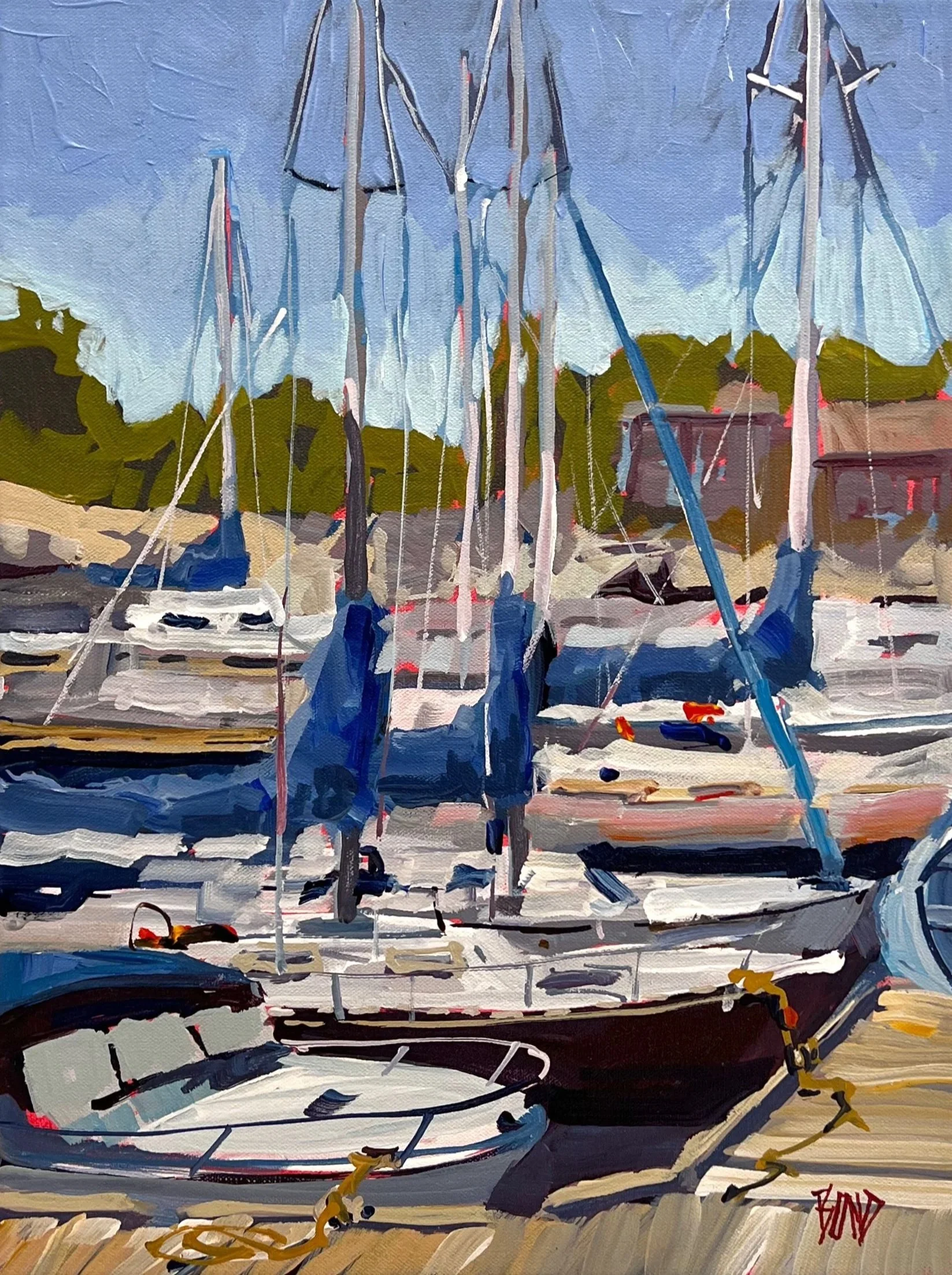  Marina Summer 12 x 16  Acrylic on Canvas SOLD 