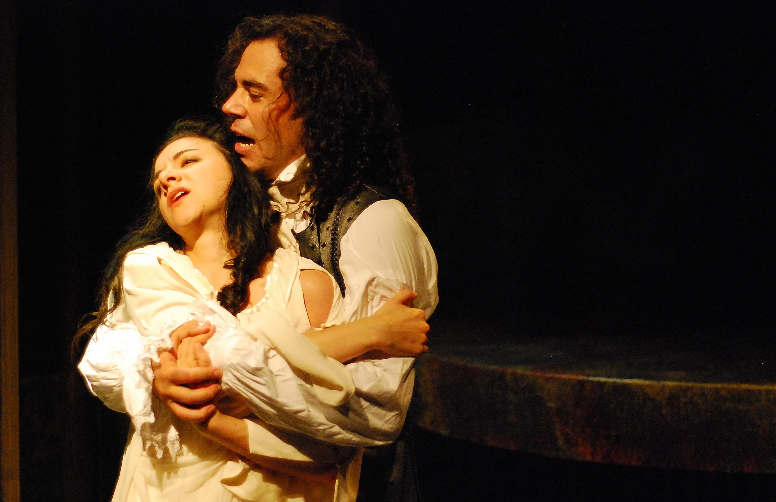  "Heathcliff" in WUTHERING HEIGHTS at Lifeline Theatre with Lindsay Leopold Photo by Paul Metreyeon 