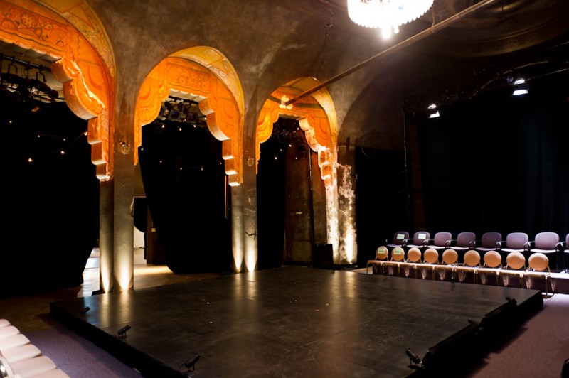 One of many iterations of the Quintessence performance space in what used to be the Sedgwick's inner lobby.