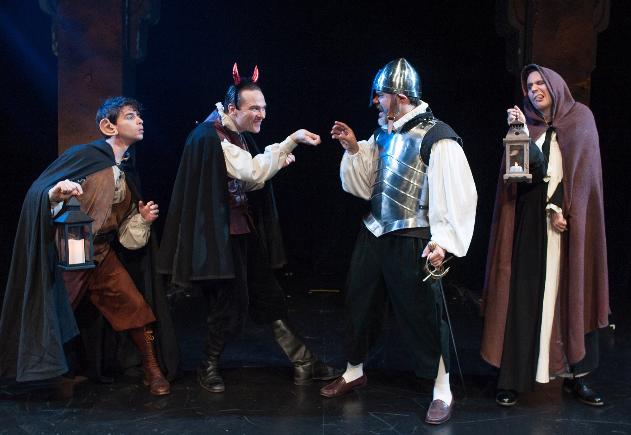 Connor Hammond as Siro, Josh Carpenter as Ligurio, Gregory Isaac as Nicia, Sean Close as Brother Timothy