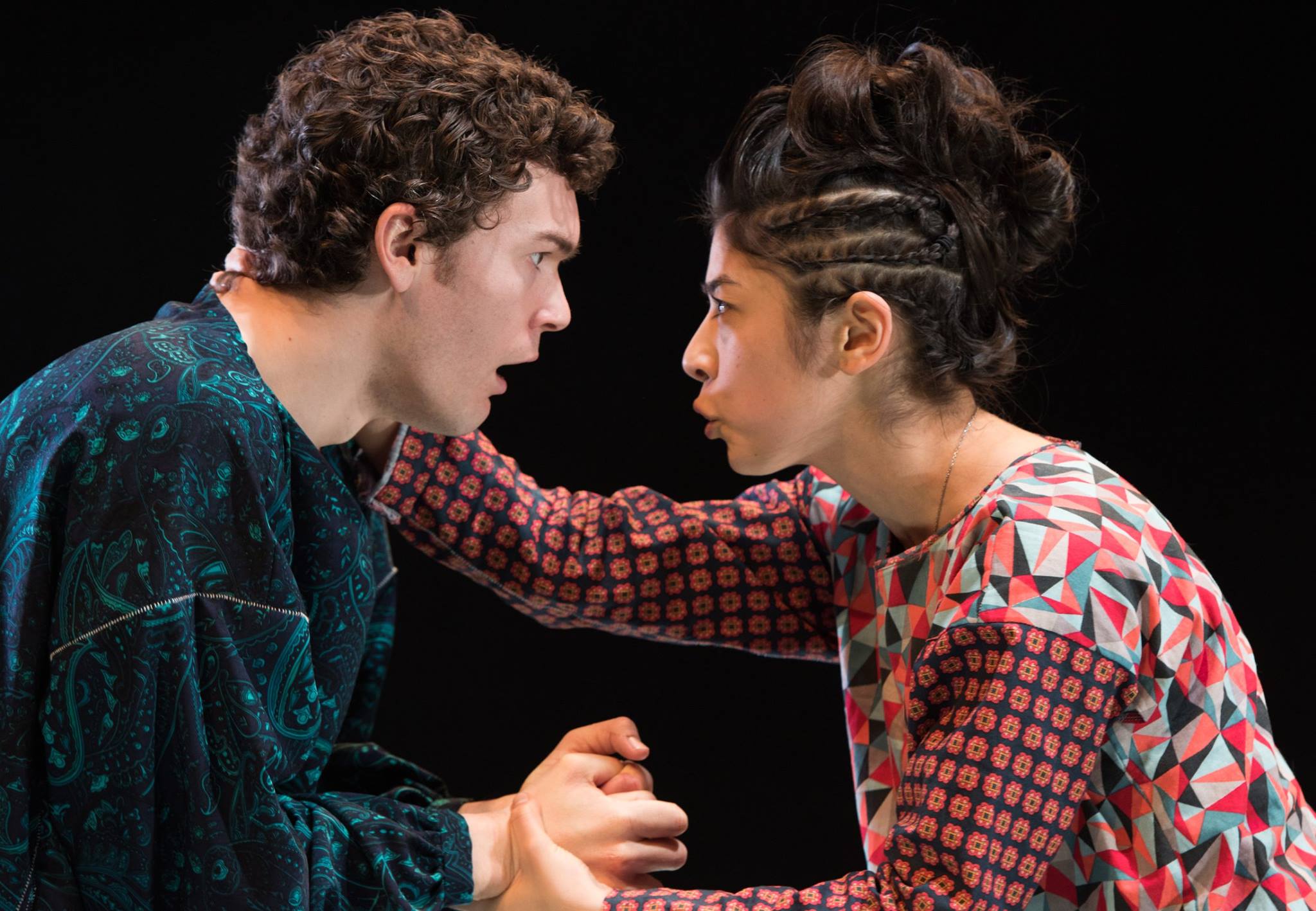 Andrew Betz as the Dauphin, Leigha Kato as Joan (Photo by Shawn May)