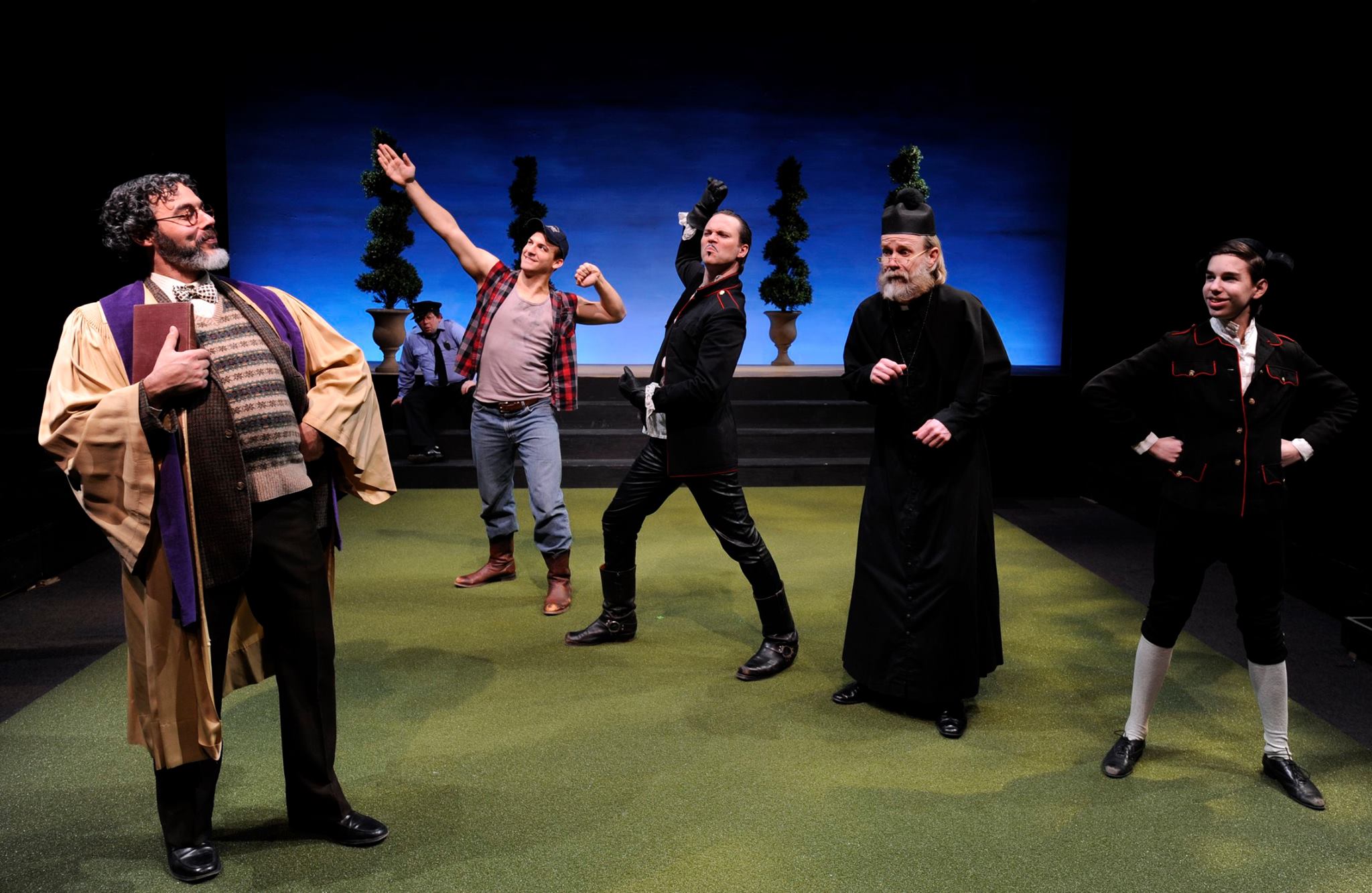 Gregory Isaac, Michael Gamache, Daniel Miller, Josh Carpenter, John Basiulis, and Josiah Jacoby in LOVE'S LABOR'S LOST Photo by Shawn May