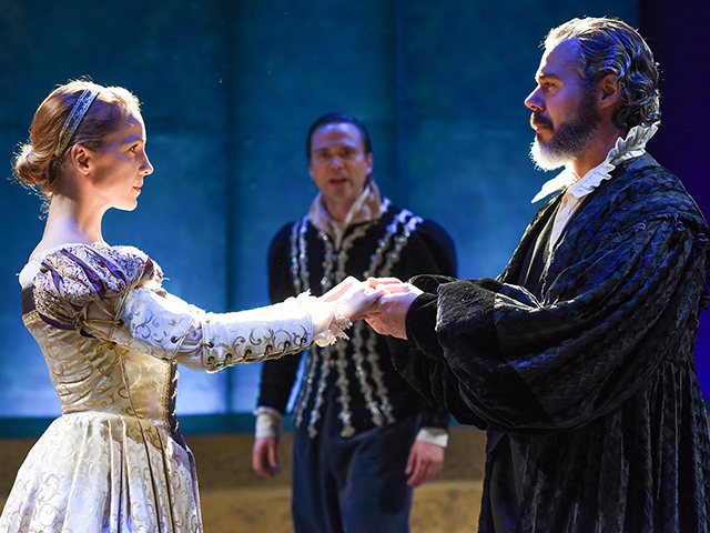 Mattie Hawkinson, Josh Carpenter, and Gregory Isaac in THE BROKEN HEART Photo by Shawn May