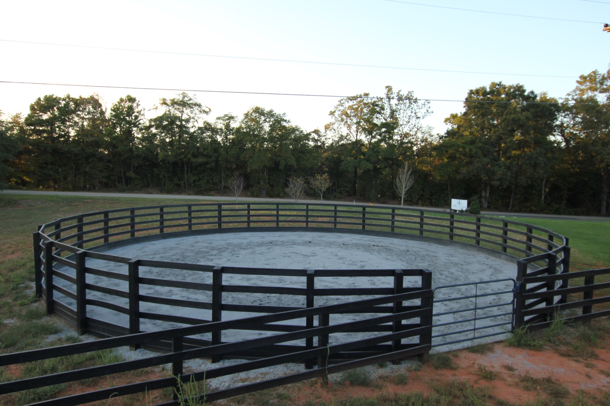 Round pen for lameness evaluation.
