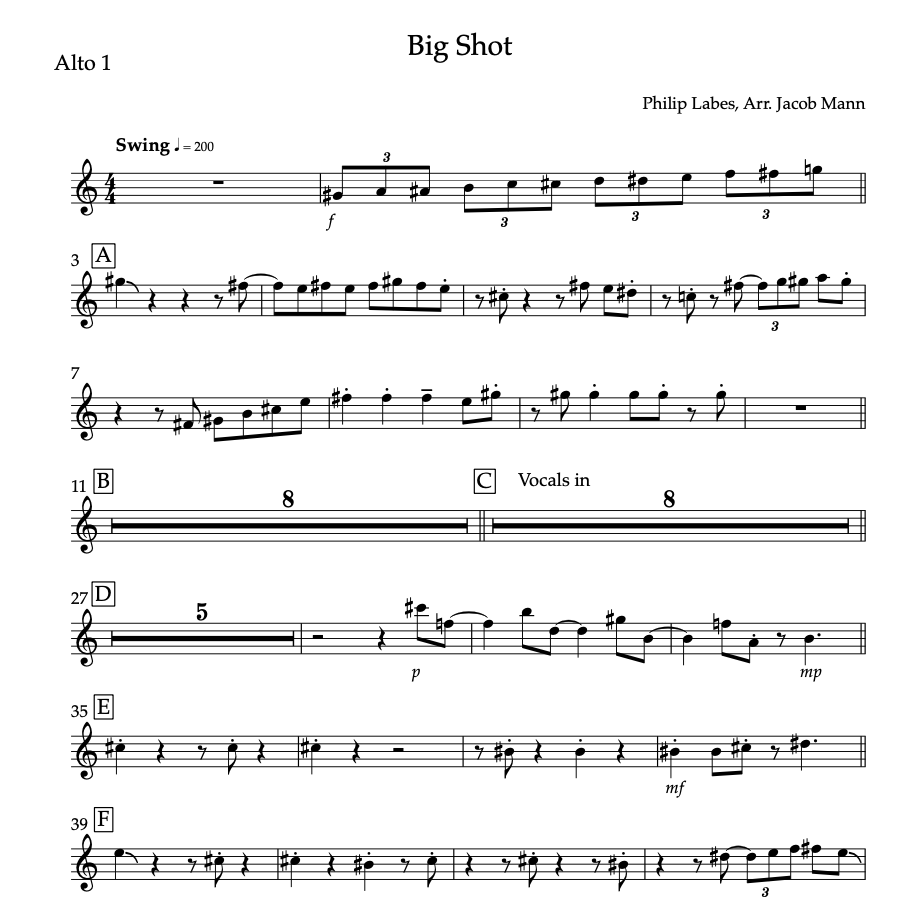Big Shot (Big Band Score)