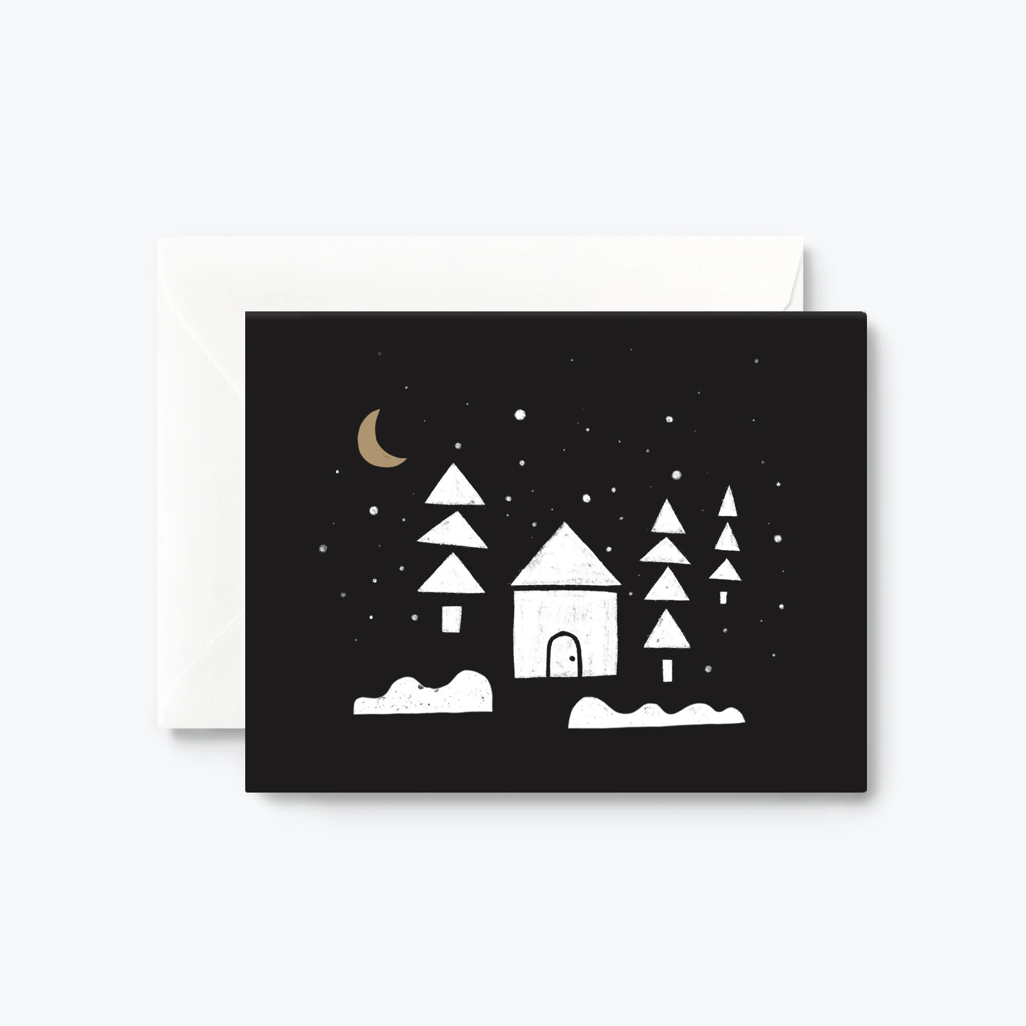 Snowy Cabin Card